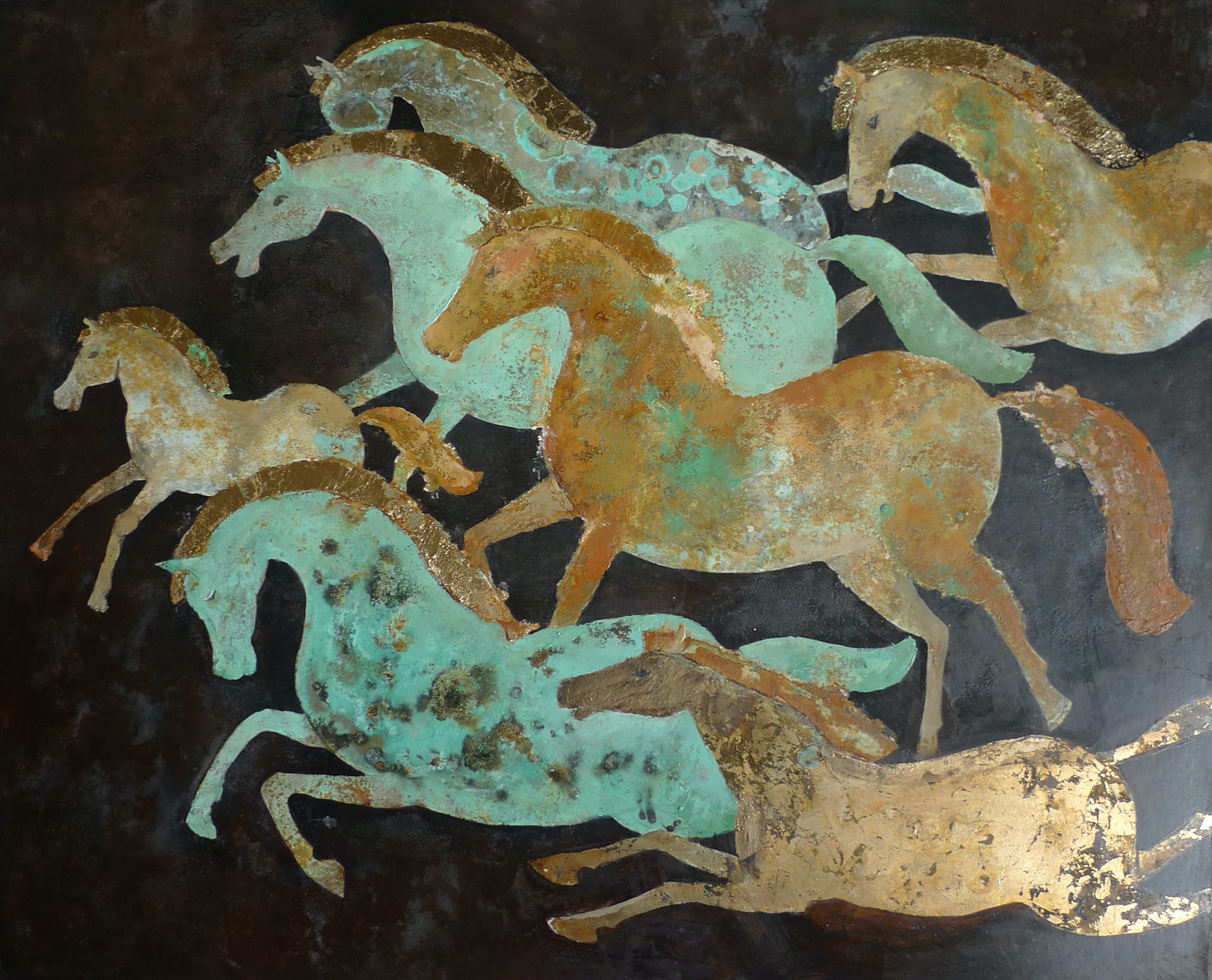 Horses 89x73 canvas my own technique