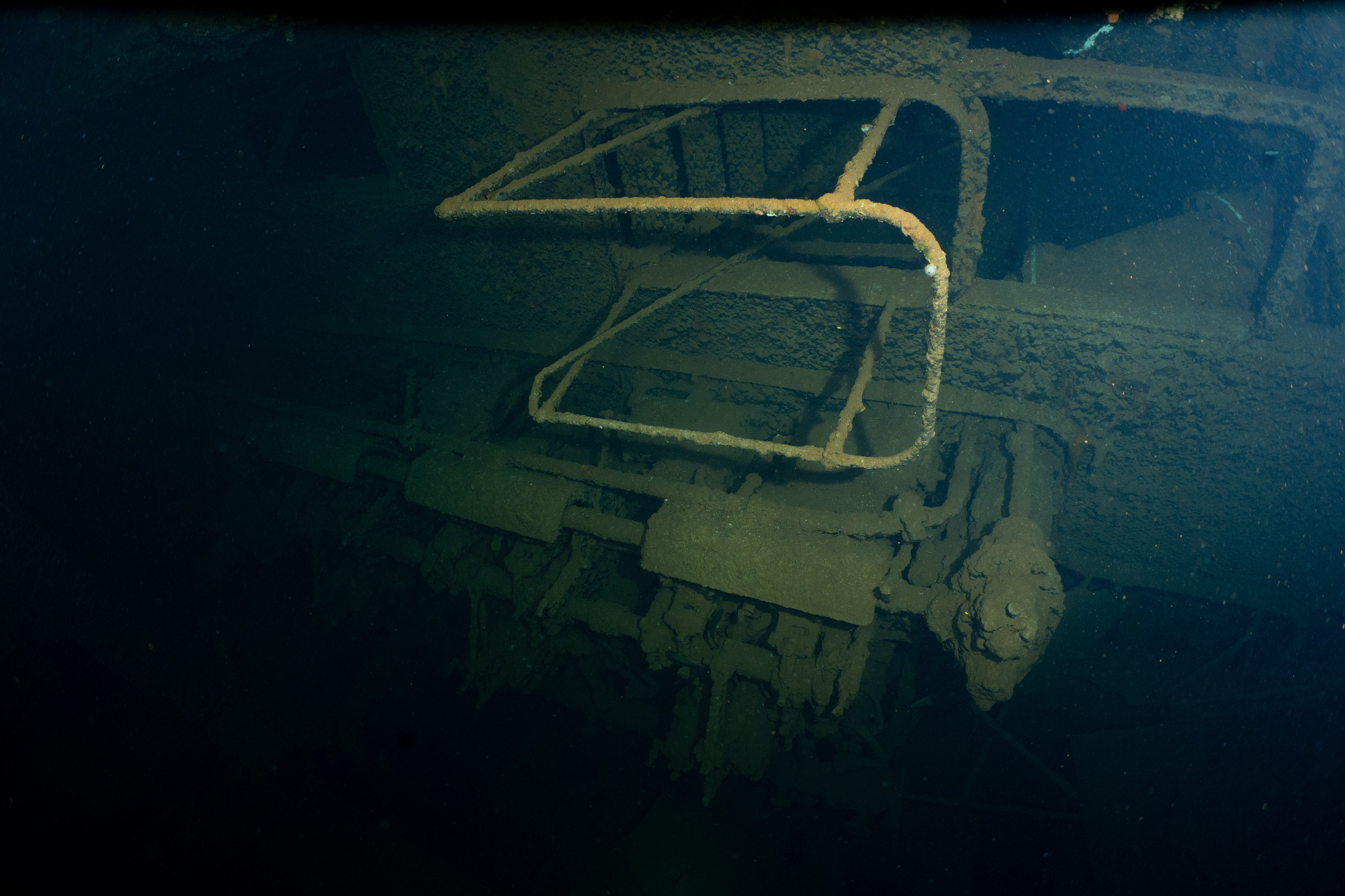 Looking further down into the engine spaces.