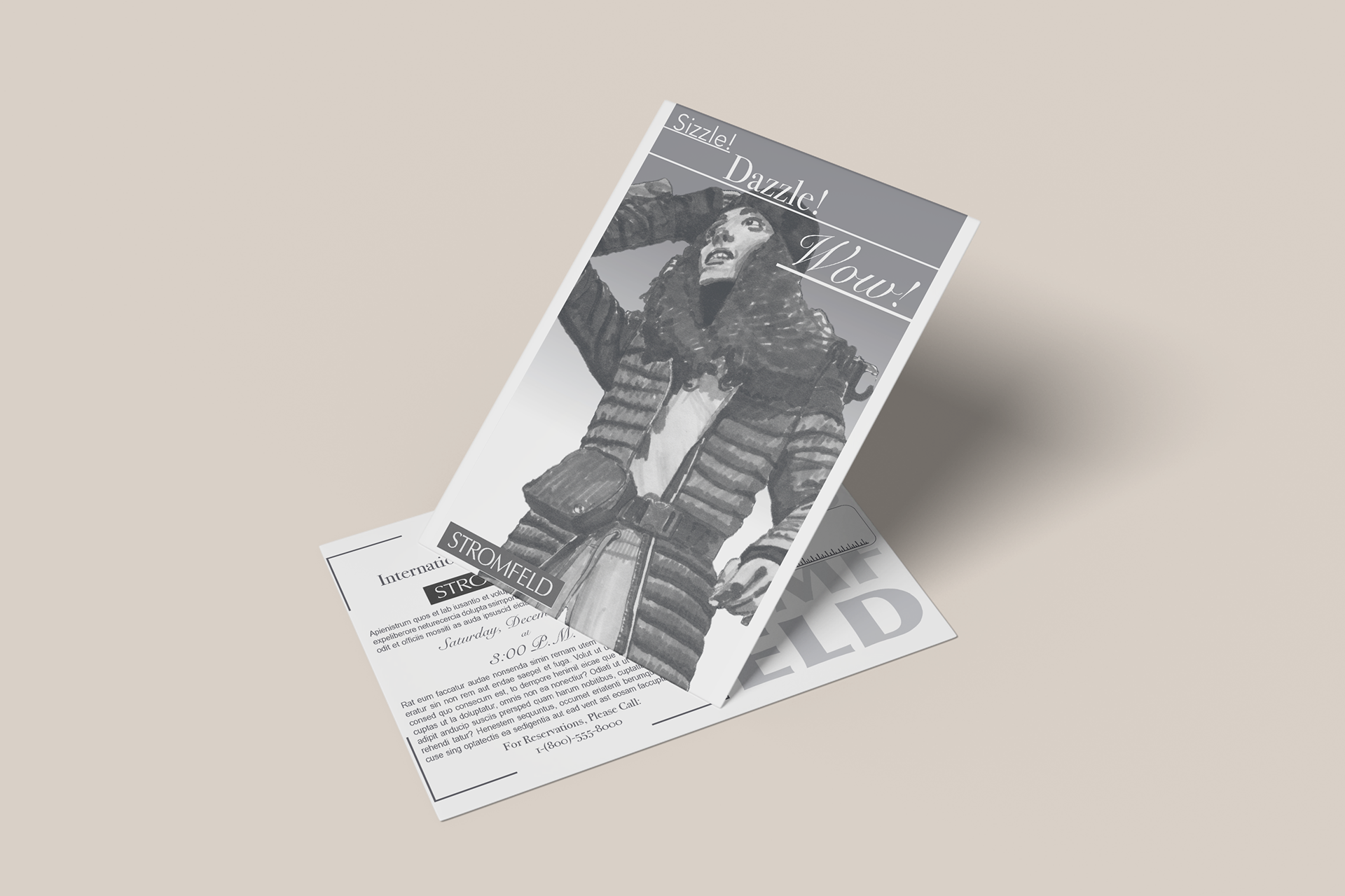 Original Stromfeld B&W Post Card Mockup