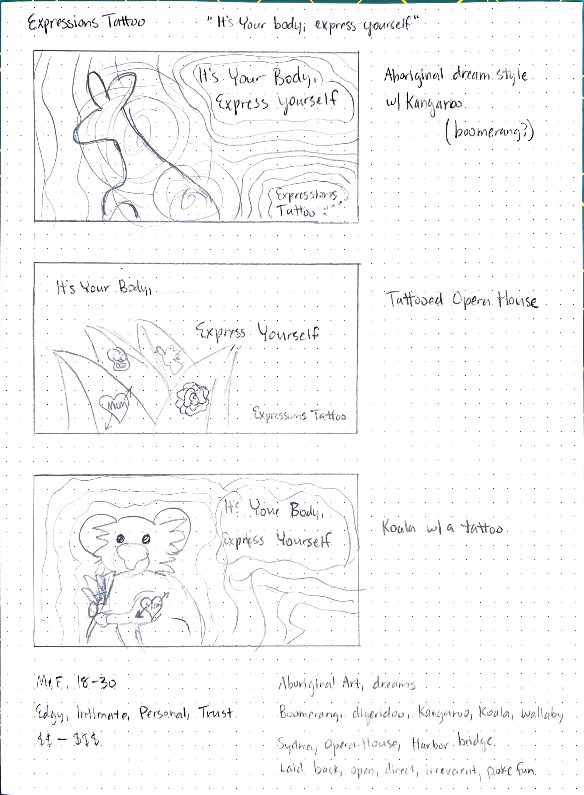 Initial sketches