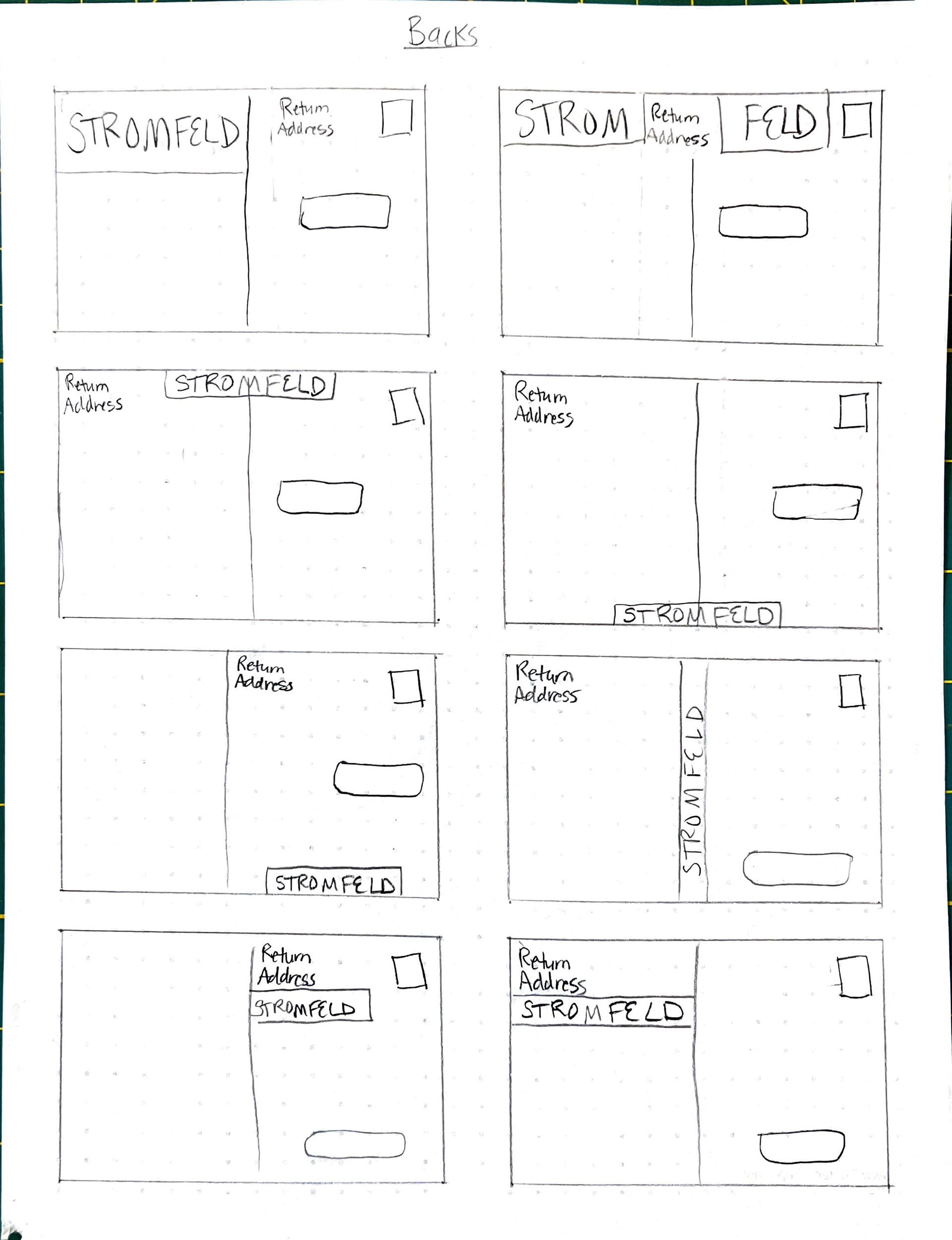 Initial Back Sketches