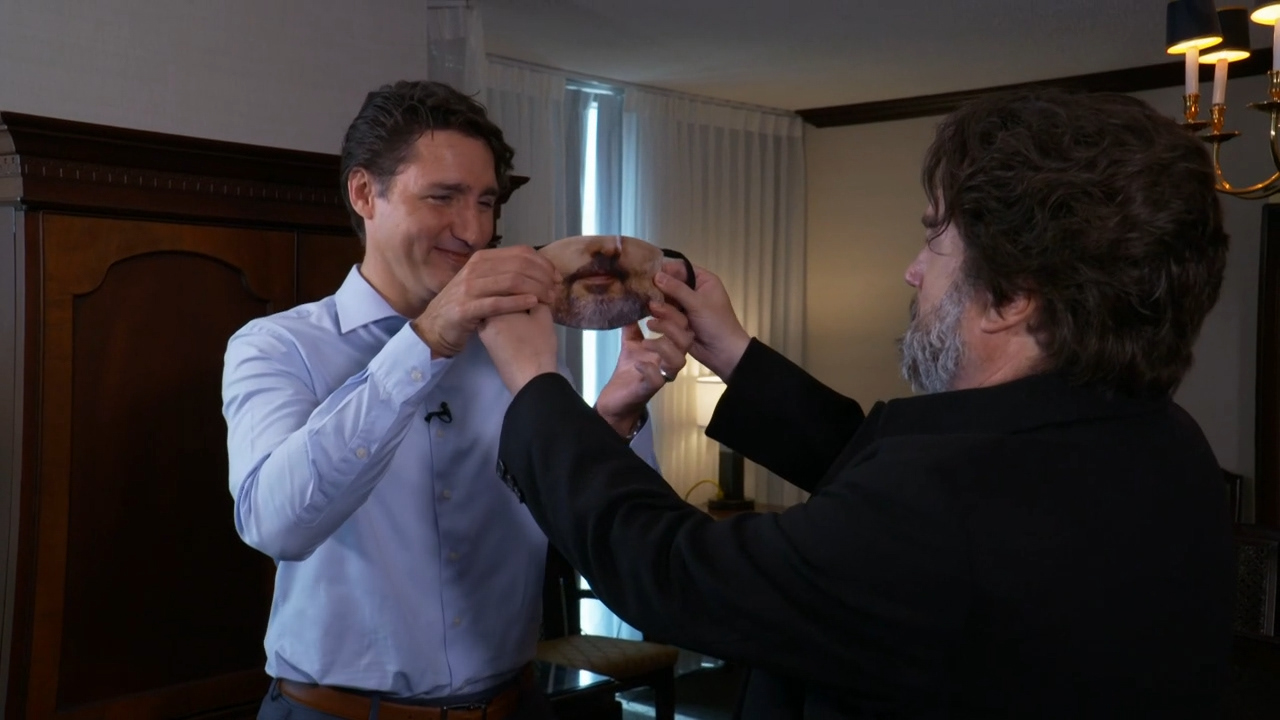 Covid Mask With Trudeau's Beard Image
