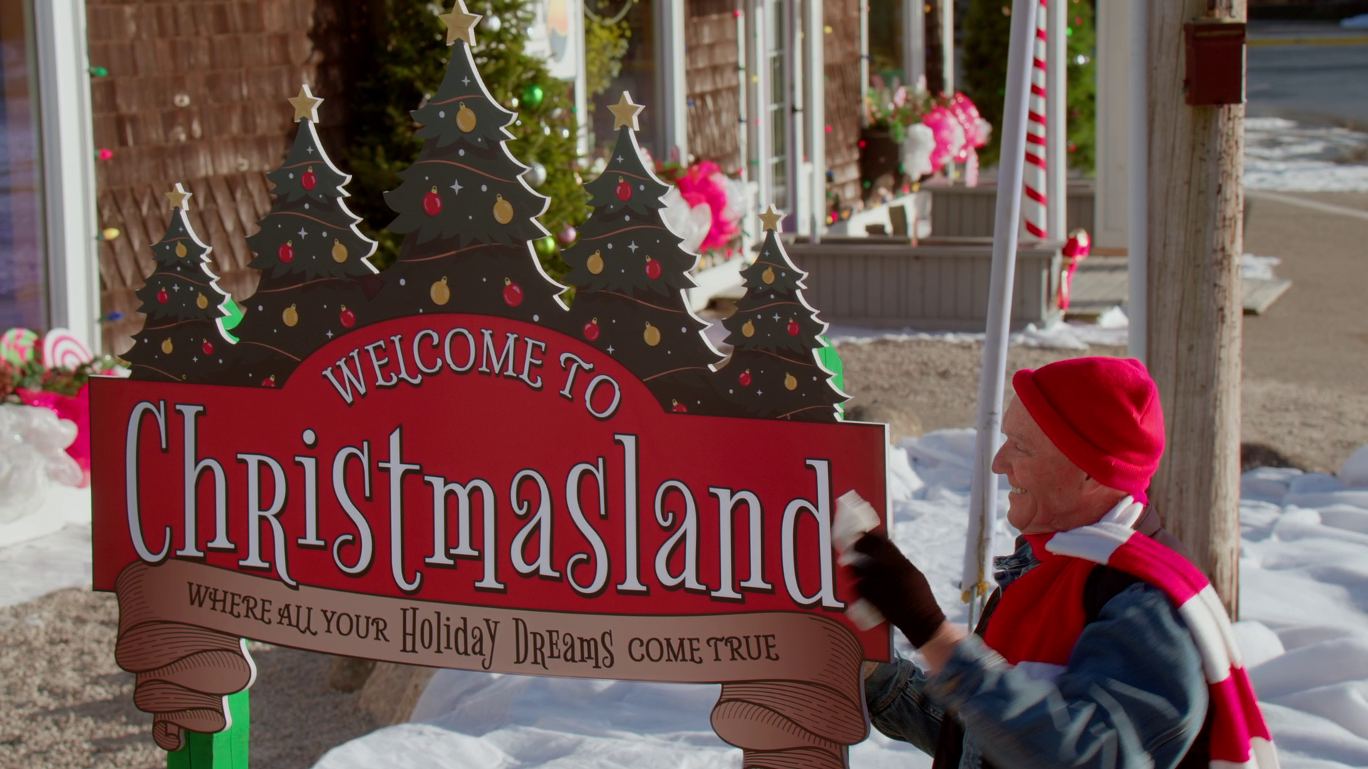 Chistmasland Town Sign