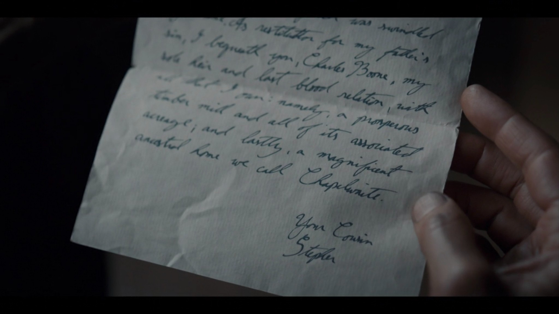 Cousin Stephen's Letter Closeup