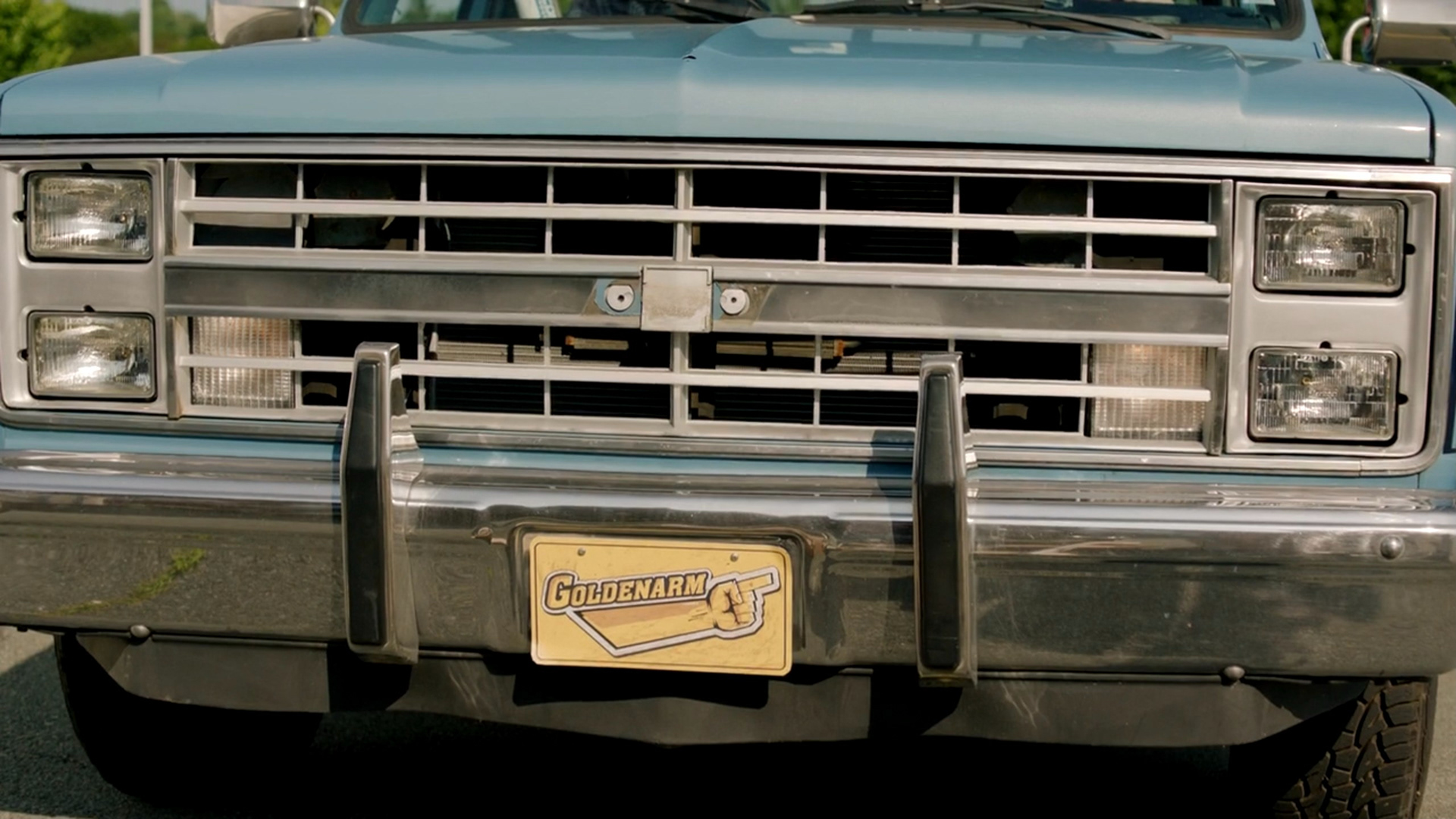 Todd's Personal Novelty Plate With His Goldenarm Logo