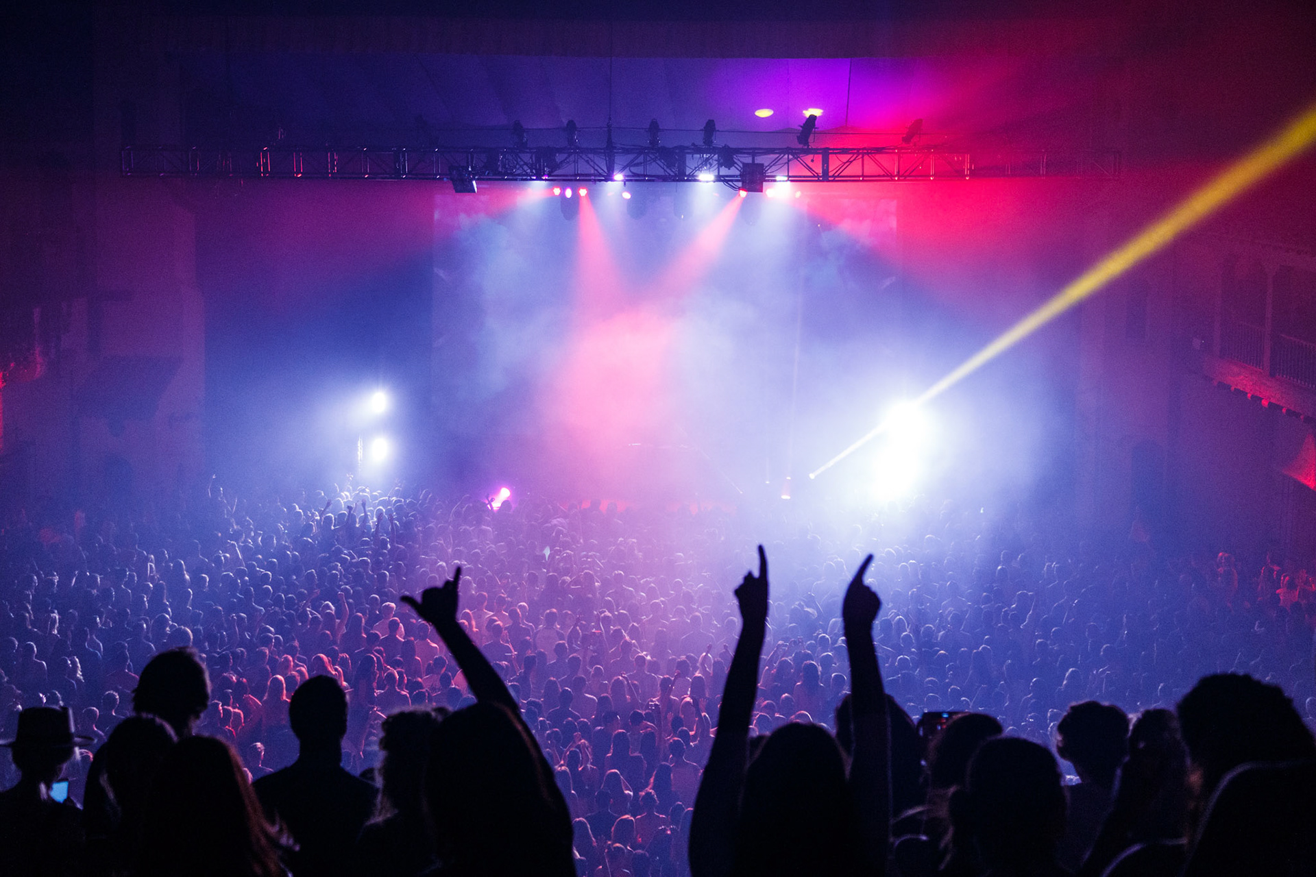 Odesza performing at the Arlington Theater on 16 April 2015. Photo by Jacob Penderworth.
