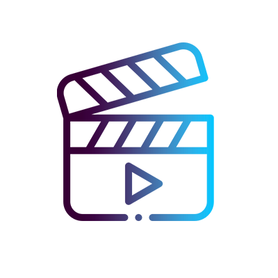 icone de claquete para filmagens em vídeo
