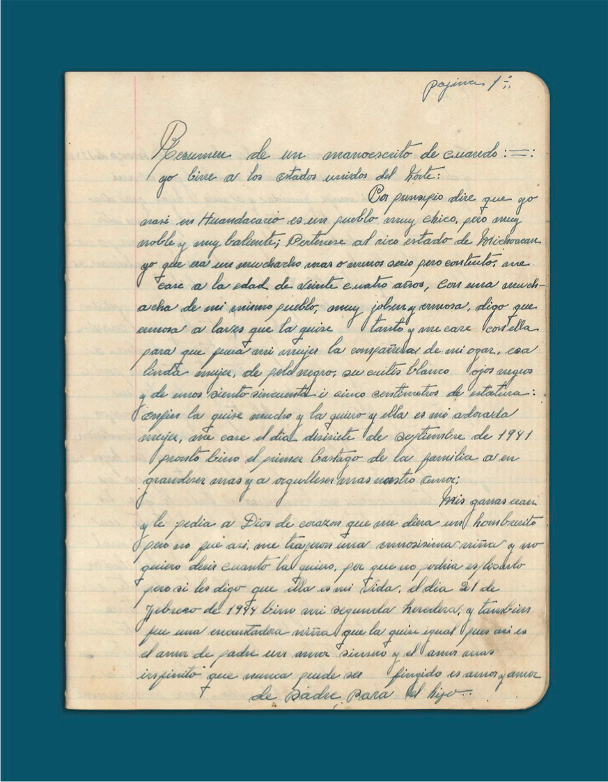 Foto del manuscrito original