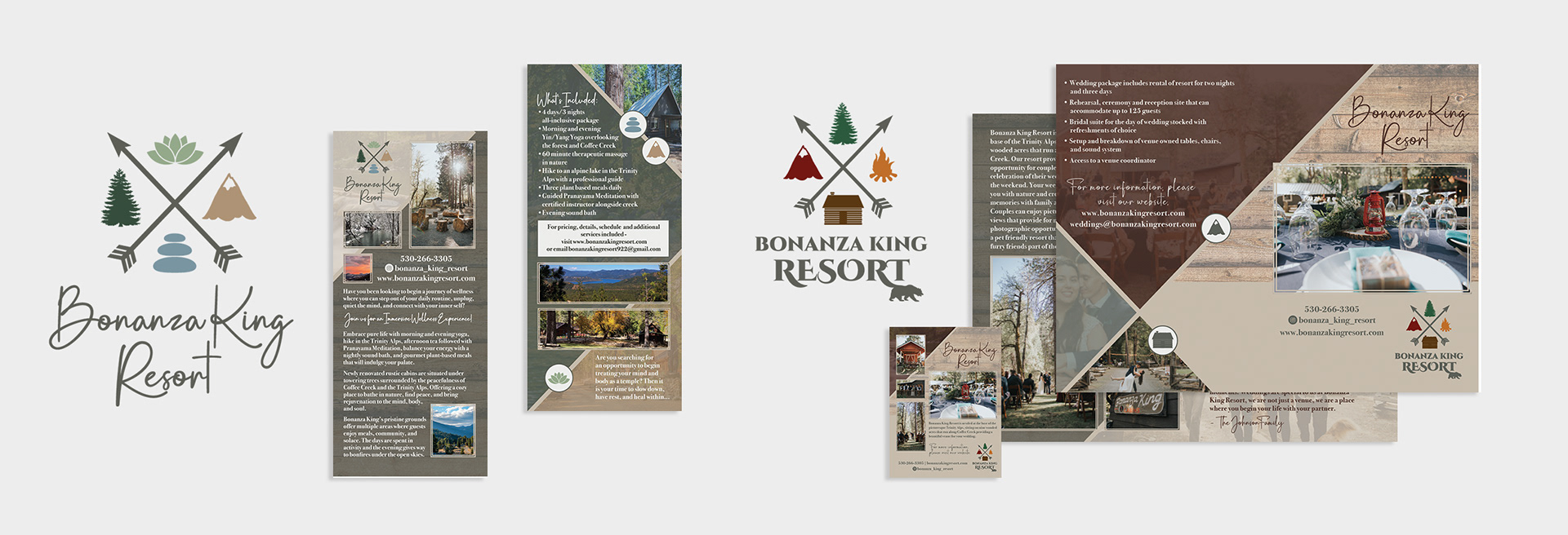 Bonanza King Resort Secondary Logo Design, Business Card and Brochure Design