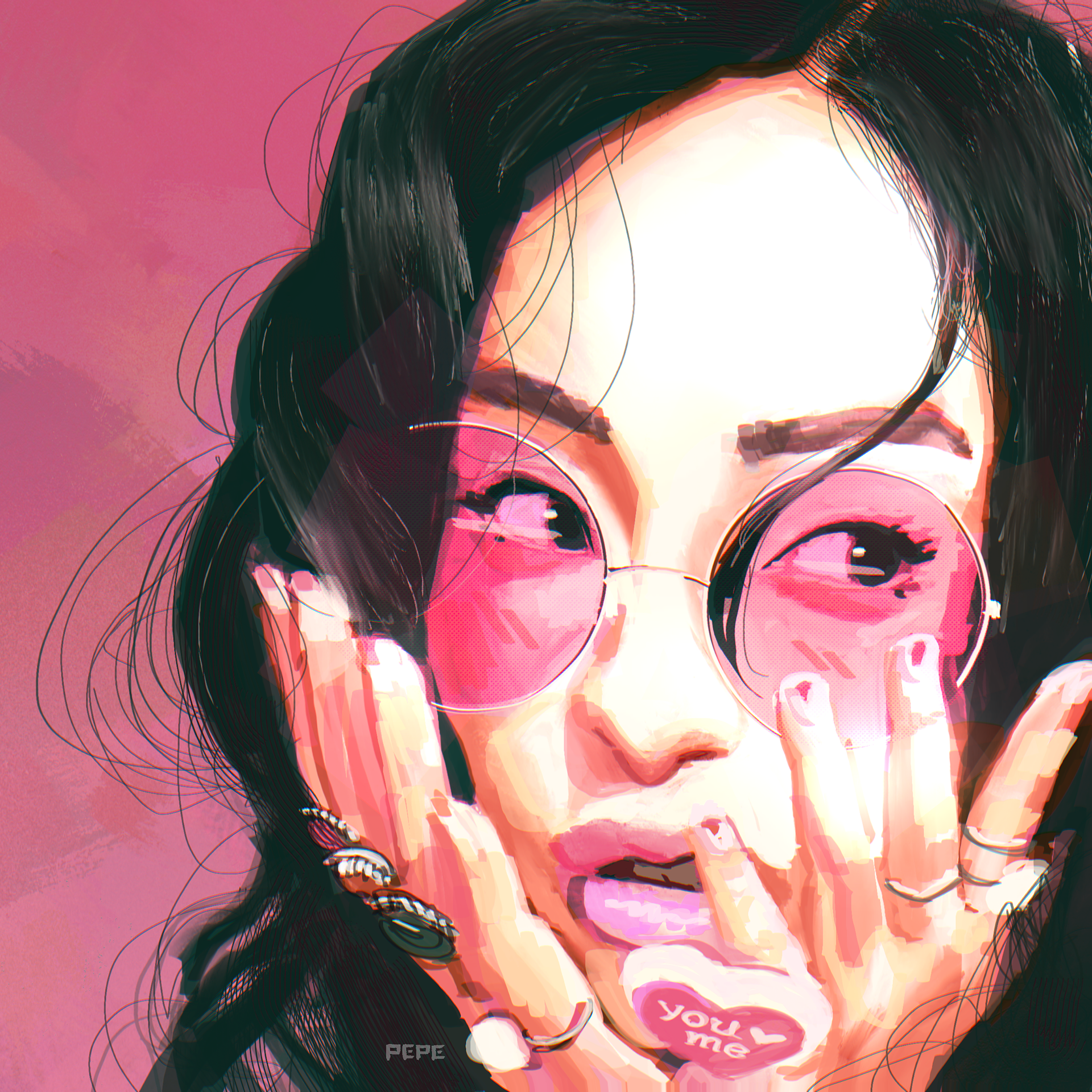 Pink Portrait Study