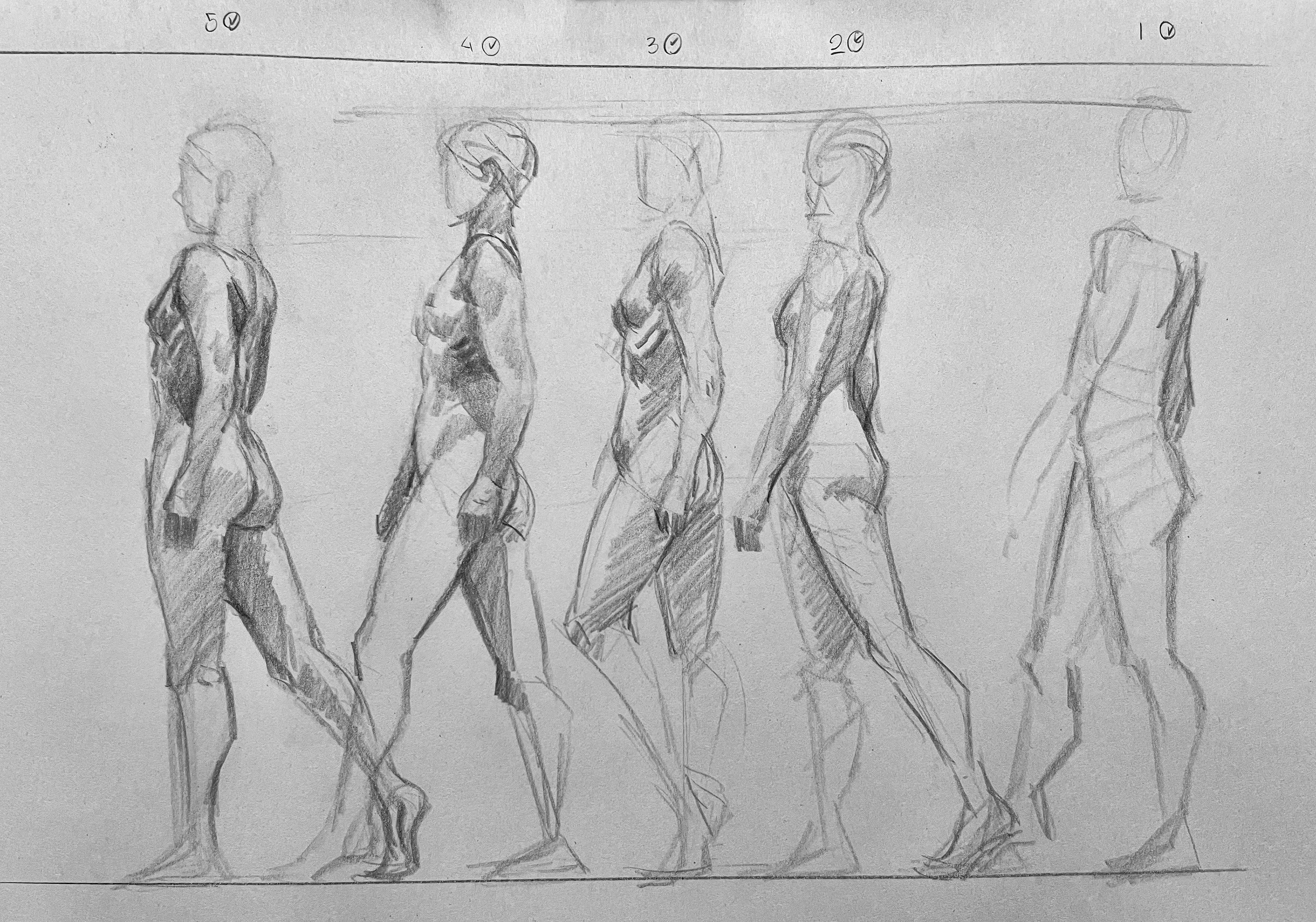Walk Cycle - Life Drawing