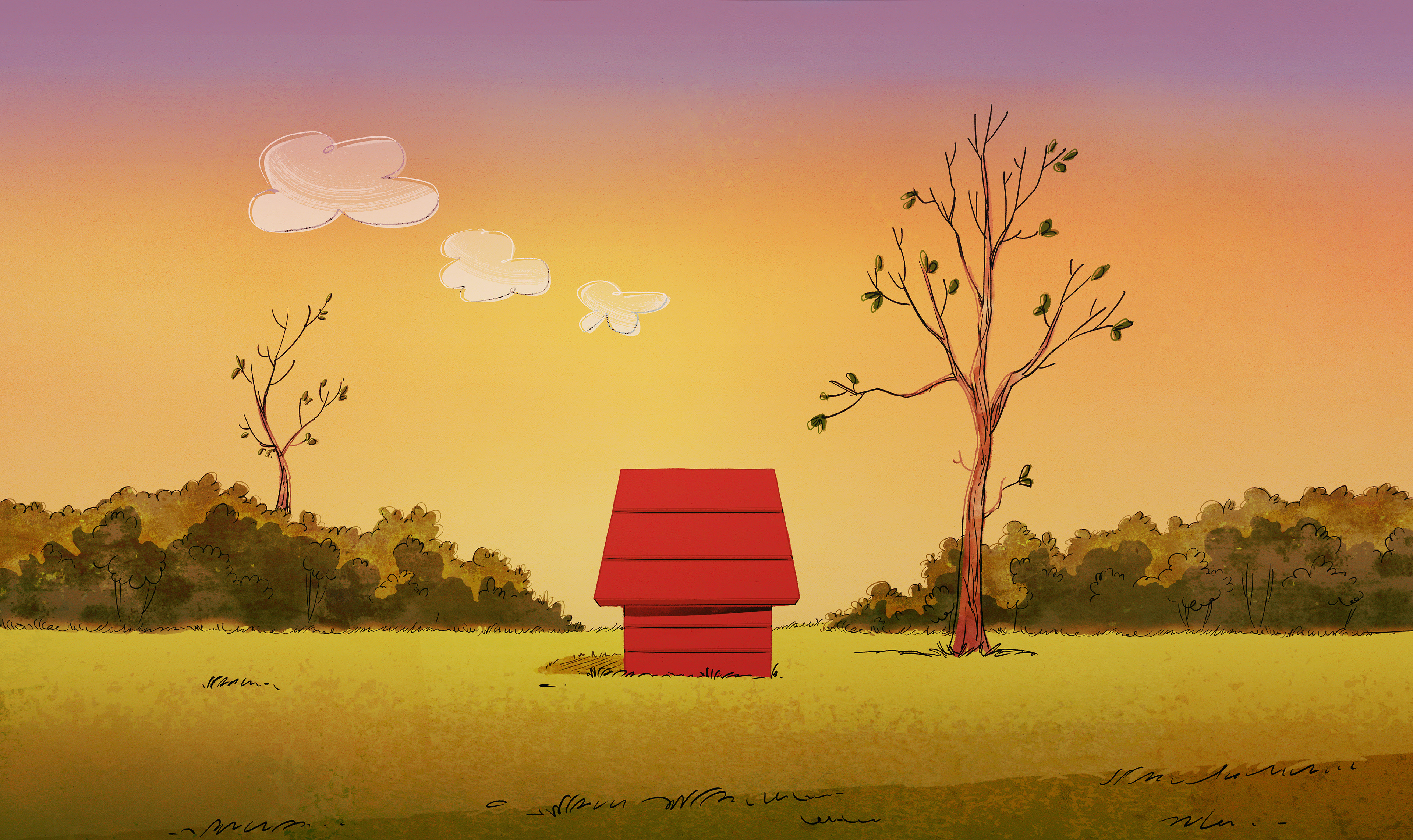 The Snoopy Show - Background Painting