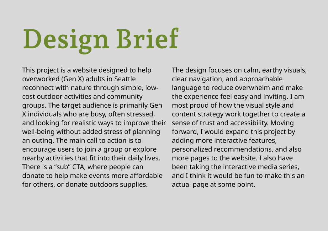 Original Project Design Brief