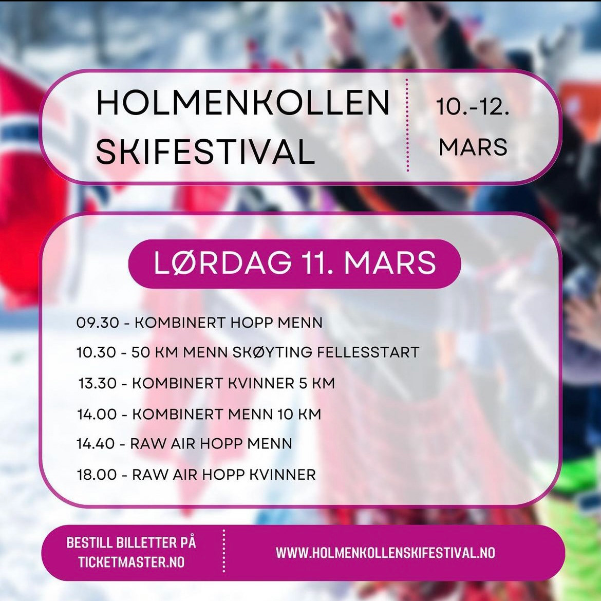 Program mars 2023 postet på Instagram.
