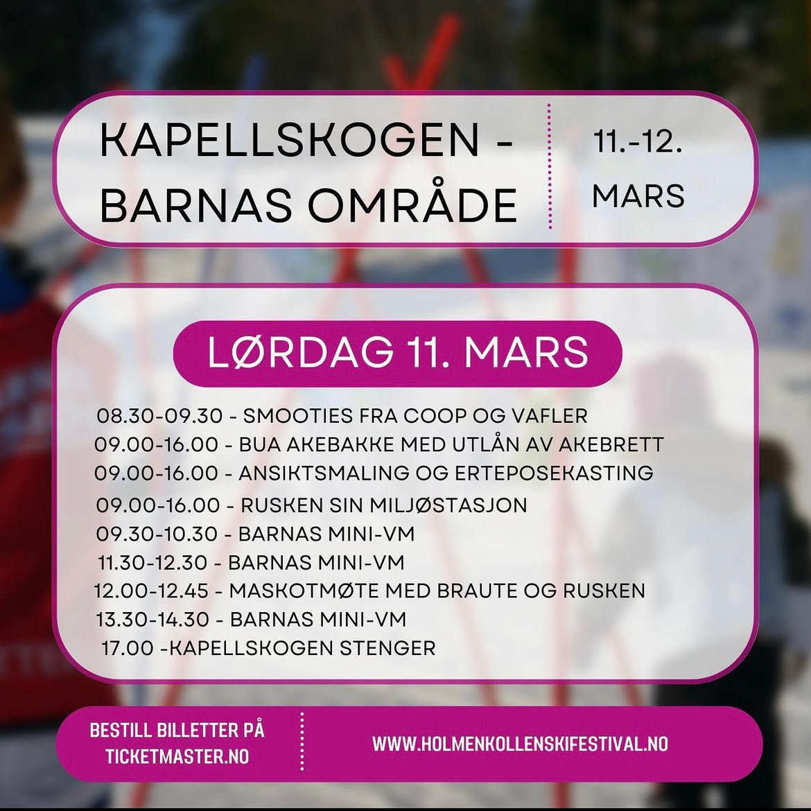Program mars 2023 postet på Instagram.