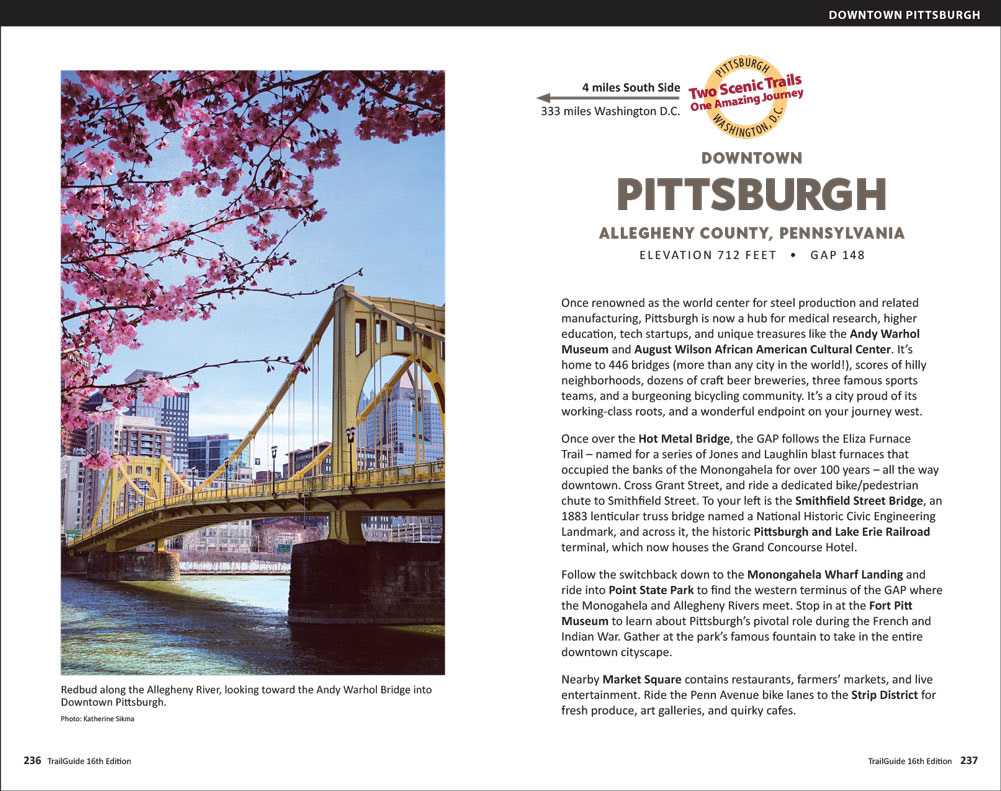 TrailGuide, two page spread, Editor Bryan M. Perry