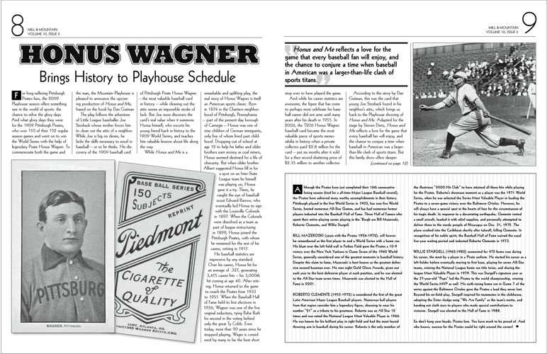 Newsletter spread for the Mountain Playhouse.  Mary Louise Stoughton, editor.