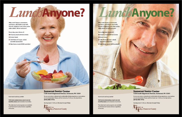 Posters for Somerset Senior Center. Copy: Jane Sibenaller