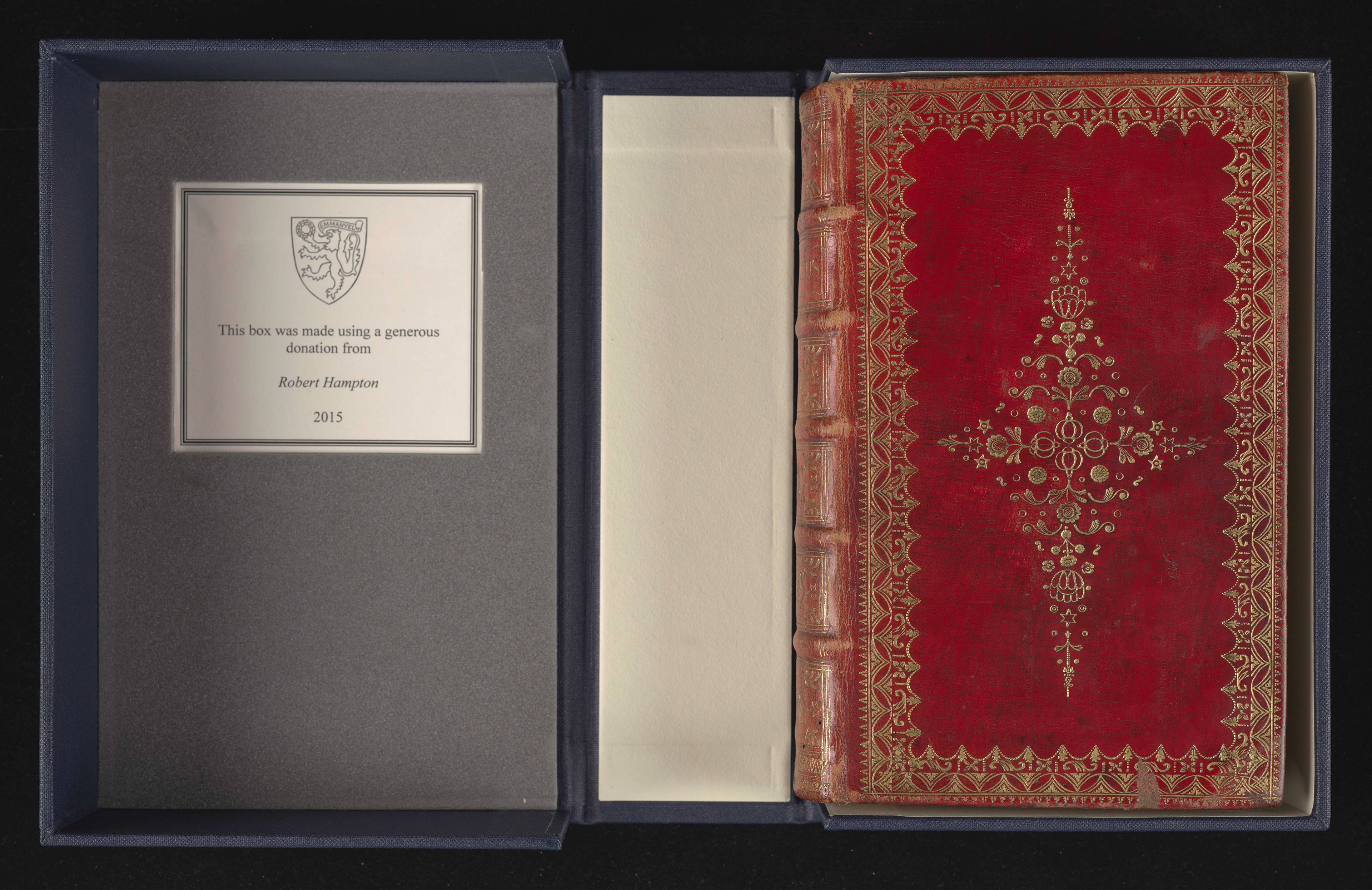 MS Emmanuel College 30, Box and Front Cover © Cambridge University Library