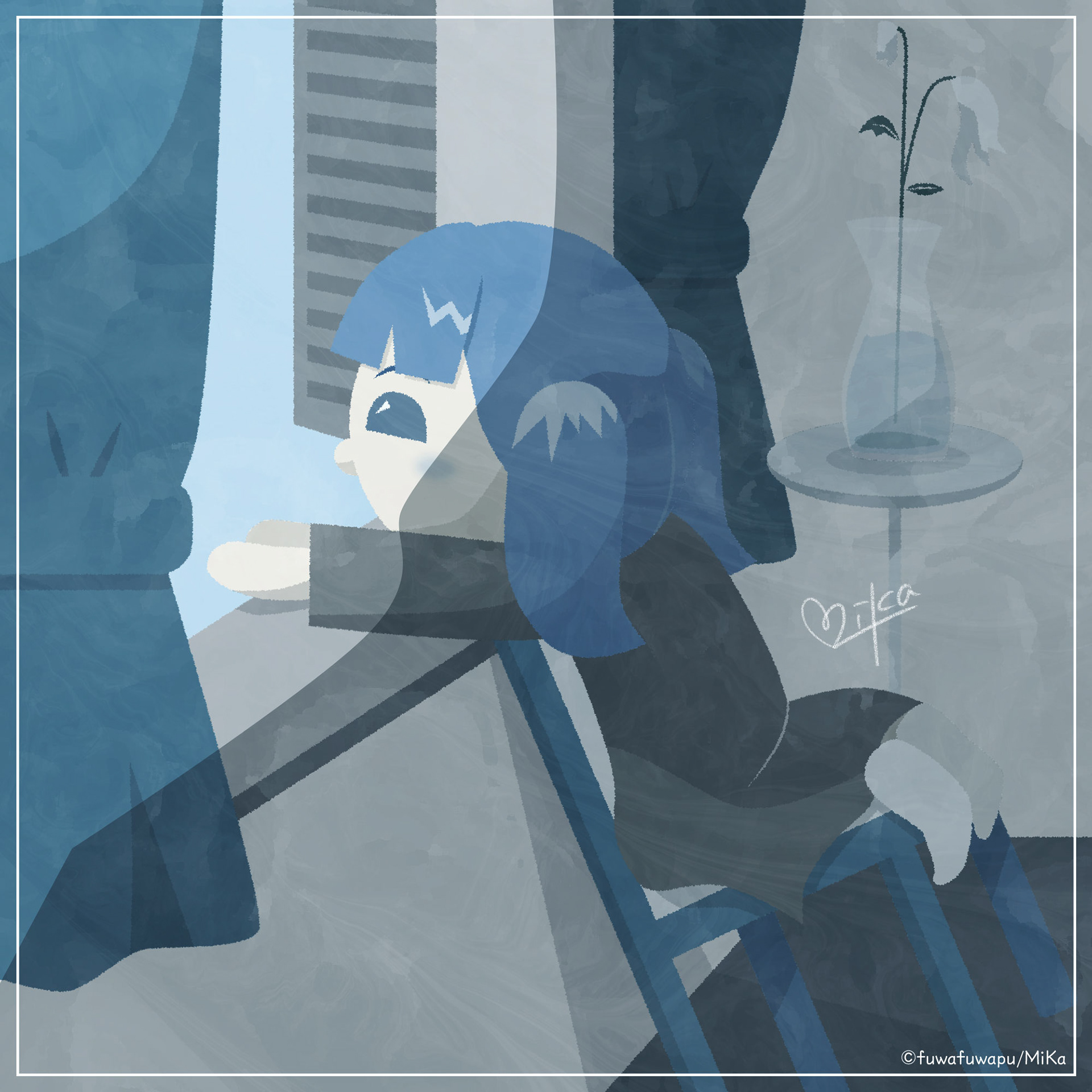 blue girl