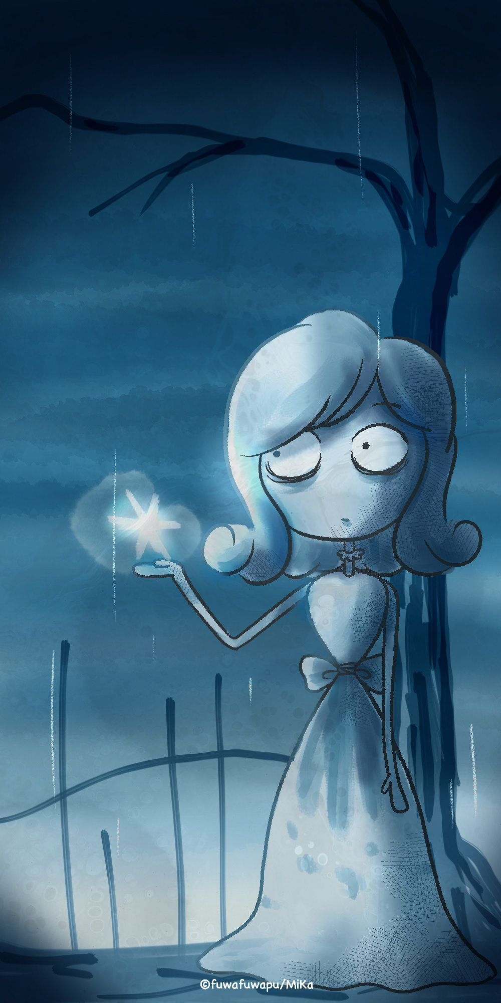 light in blue