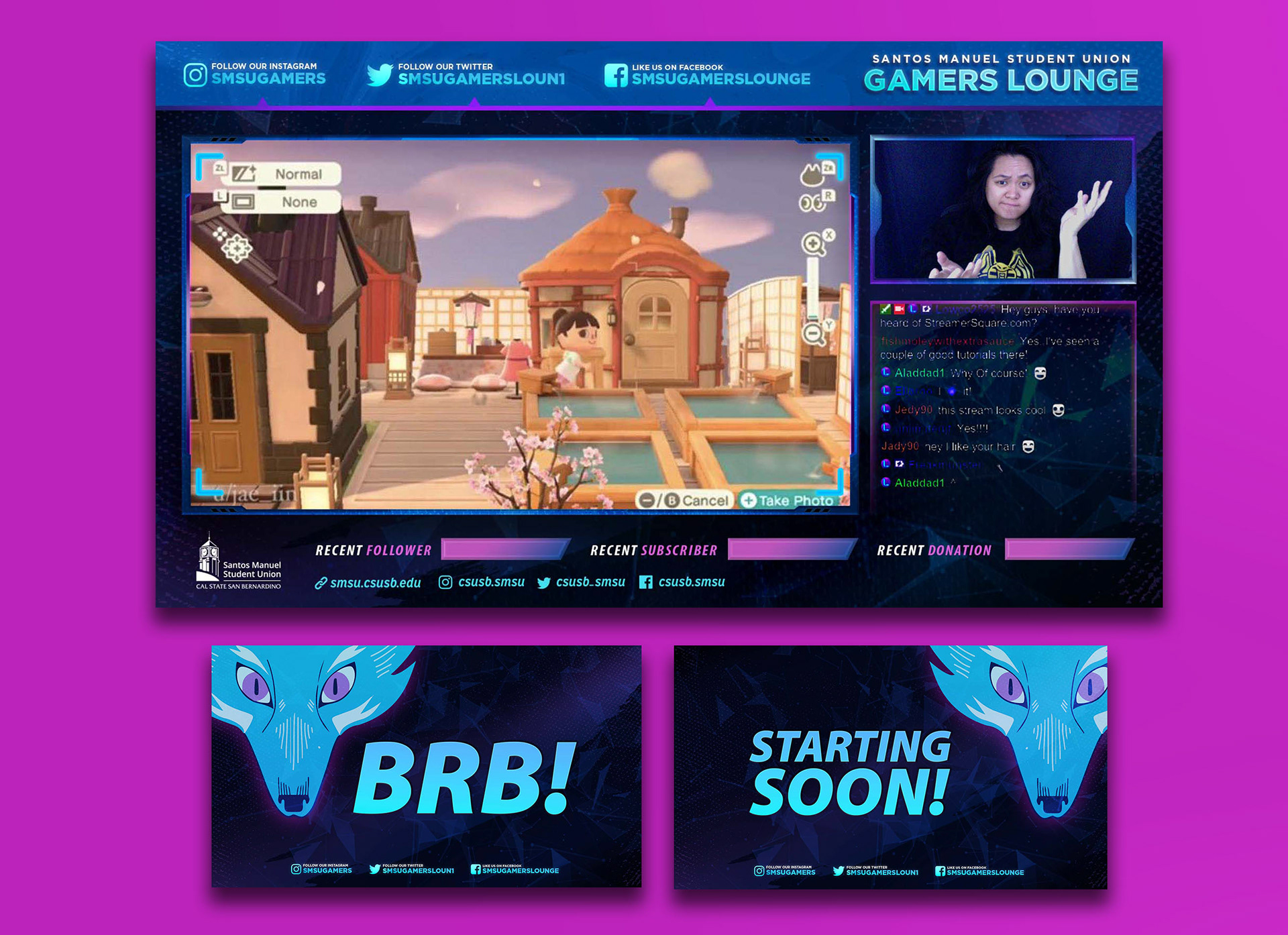 Kimberly-Anne Anacleto - Gamers Lounge Twitch Stream Overlays