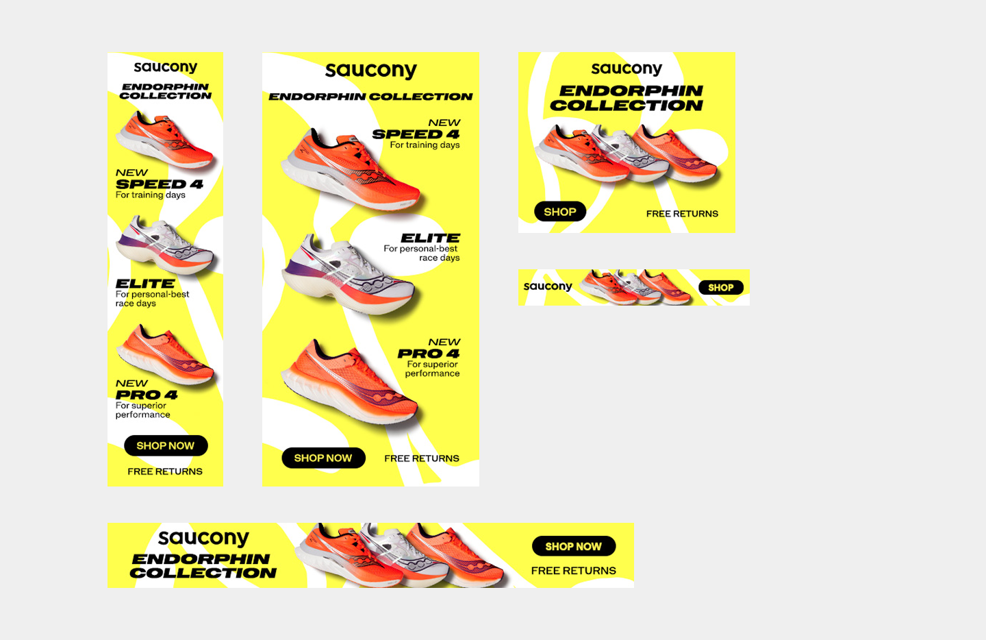 Saucony - Endorphin Colletion - Display Ads