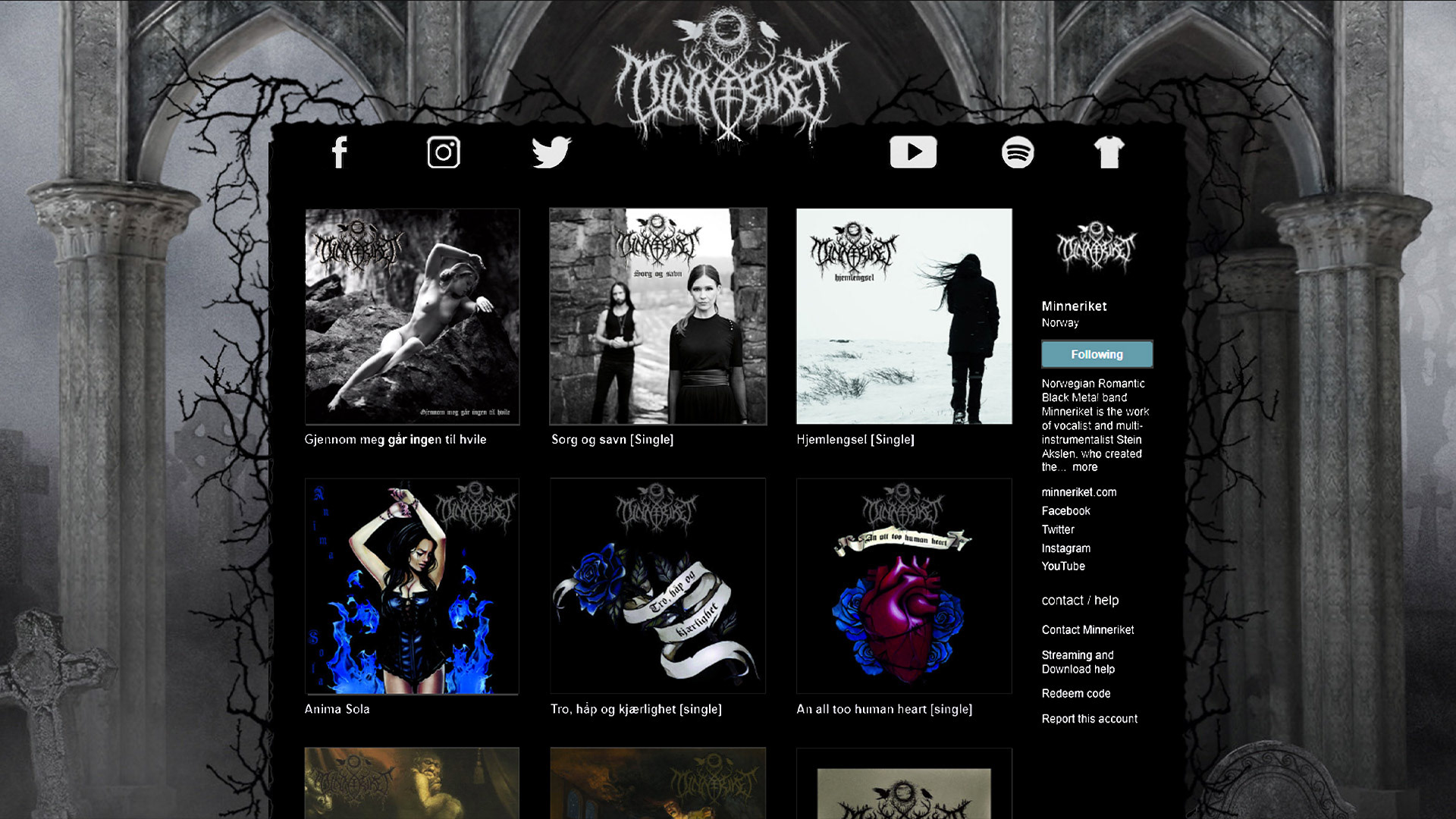 Minneriket Bandcamp Design