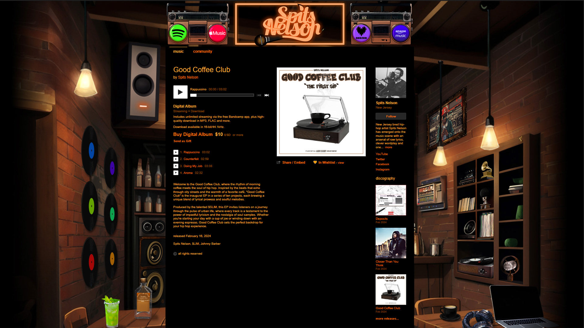 Spits Nelson Bandcamp Design