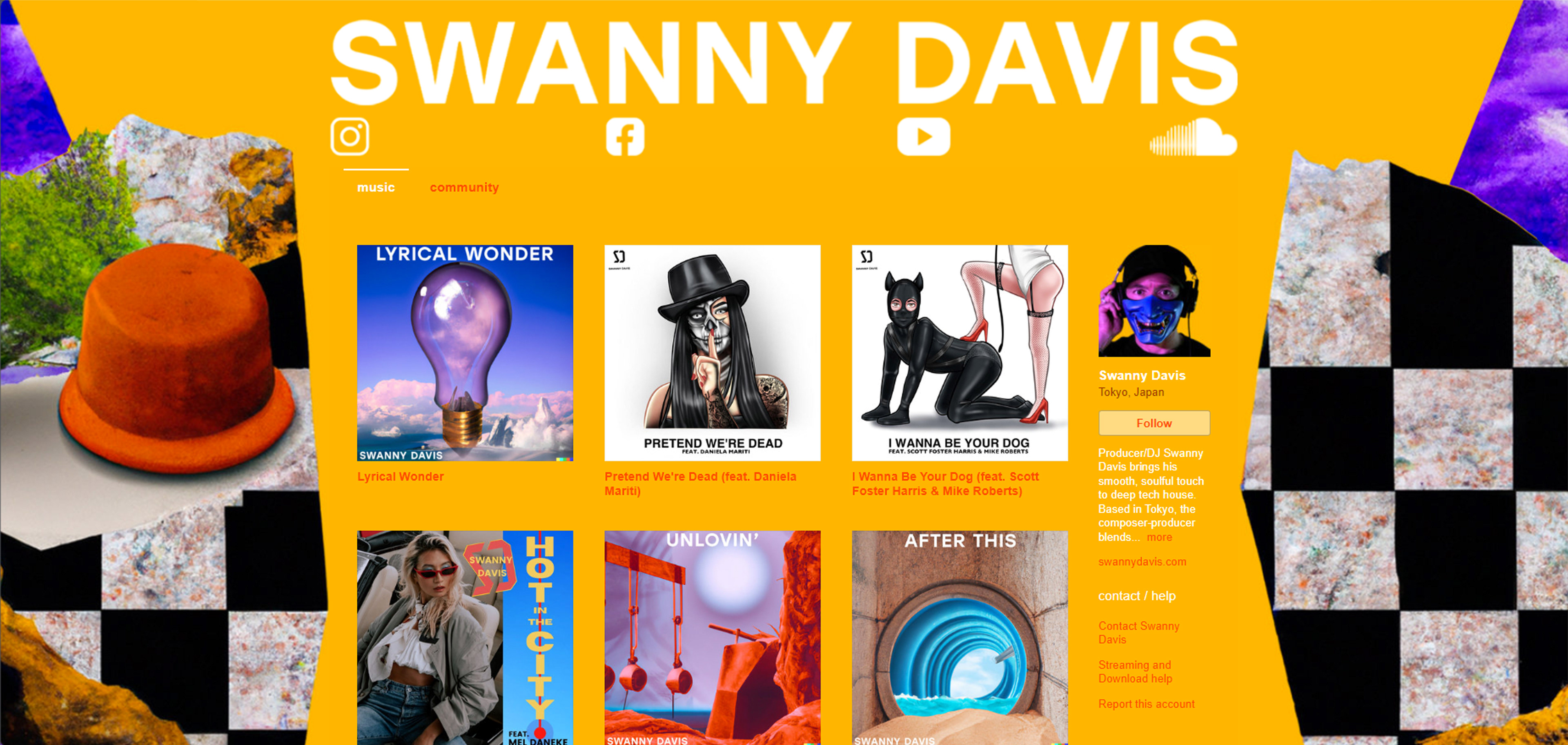 Swanny Davis Bandcamp Design