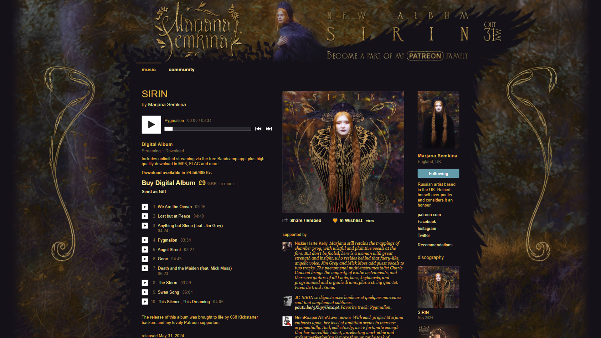 Marjana Semkina Bandcamp Design
