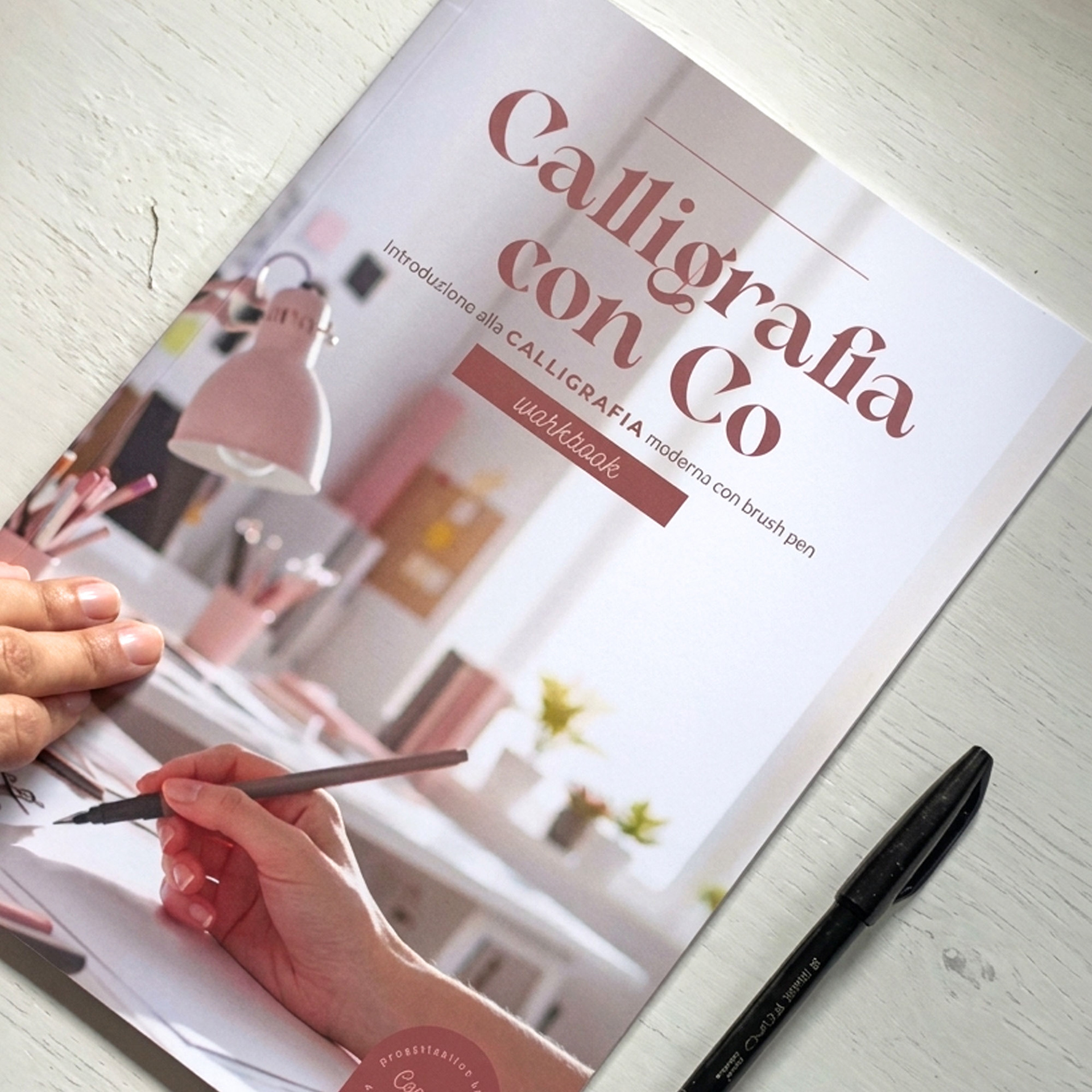 Workbook + brush  pen