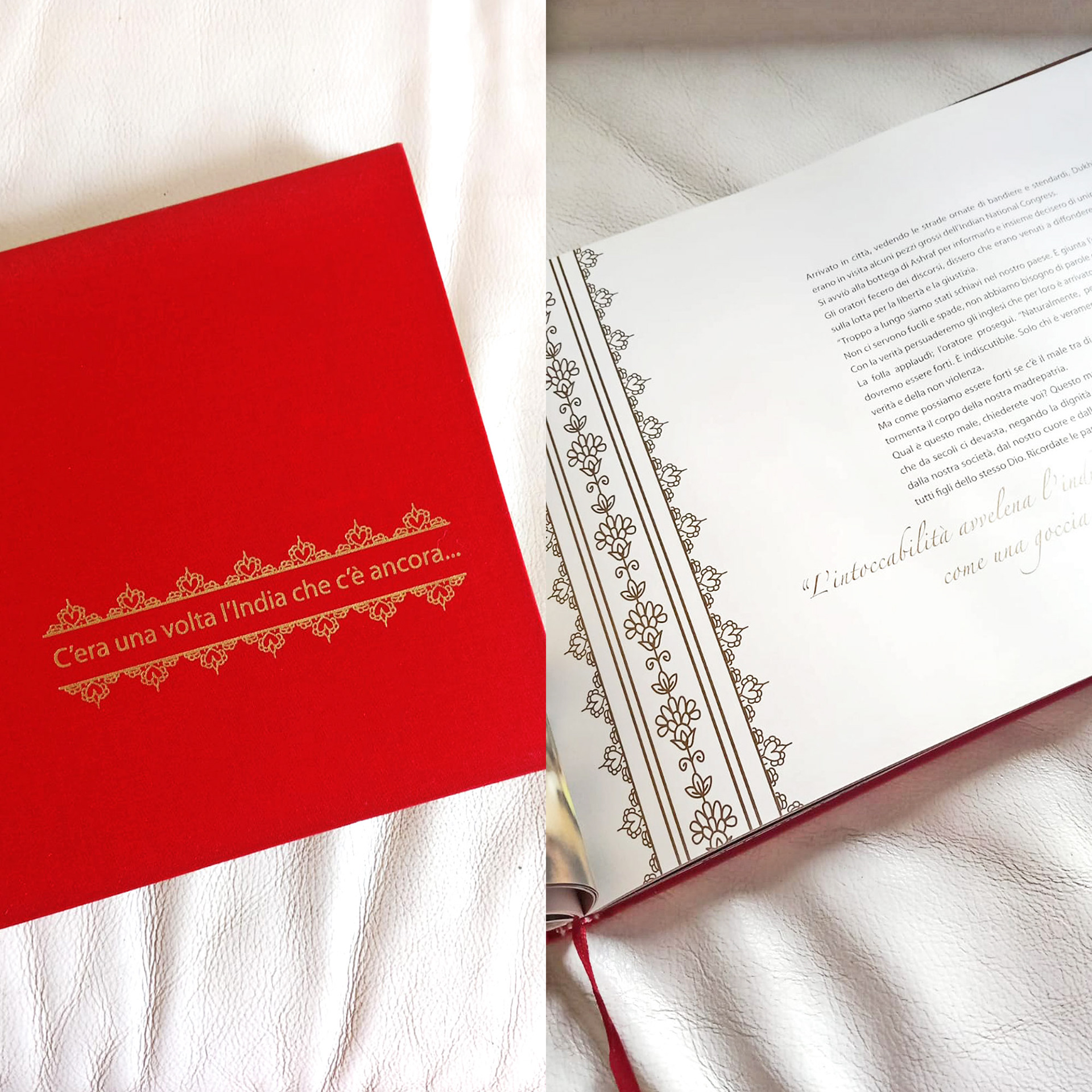 "C'era una volta l'India che c'è ancora" - Libro fotografico, copertina e interno