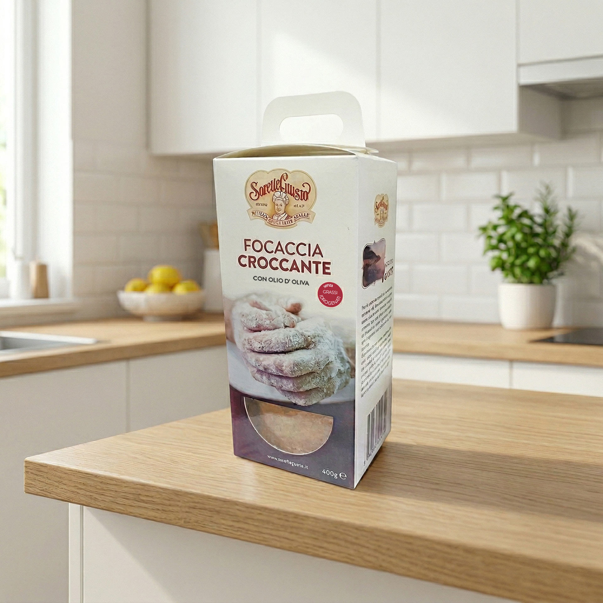 Packaging focaccia croccante