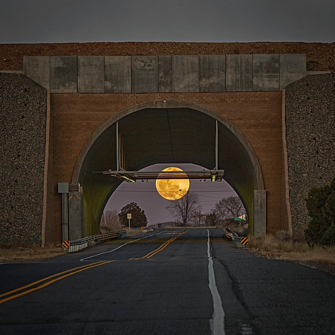 Moon Rise Chino Tunnel