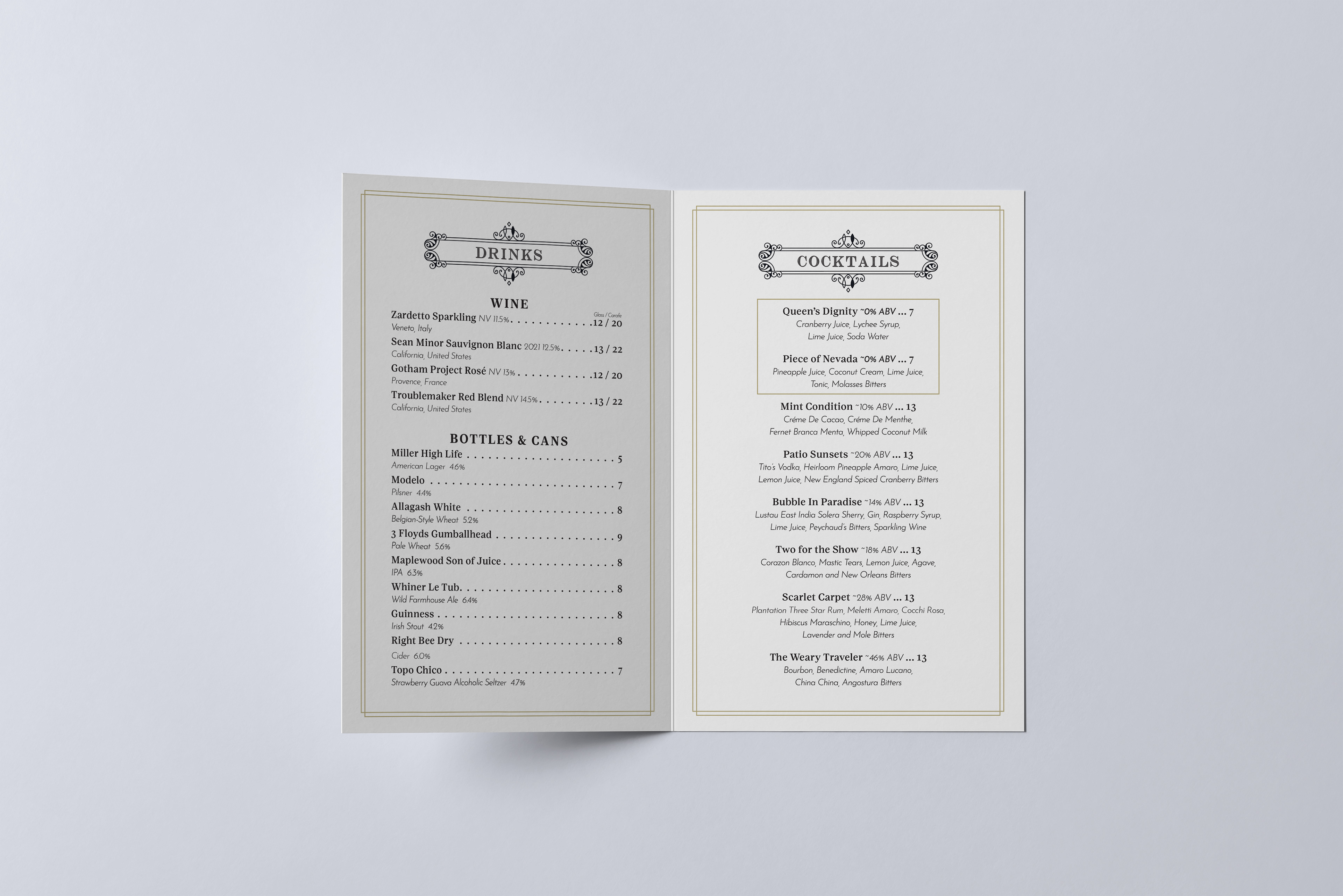 Menu Mockup