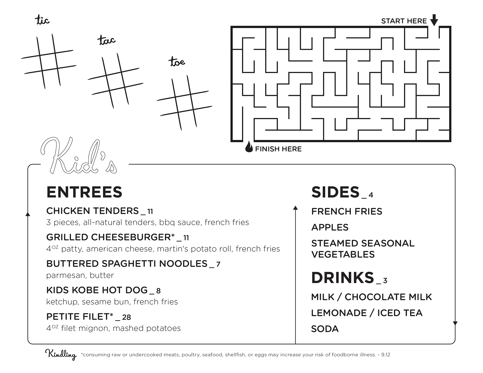 Kid's Menu