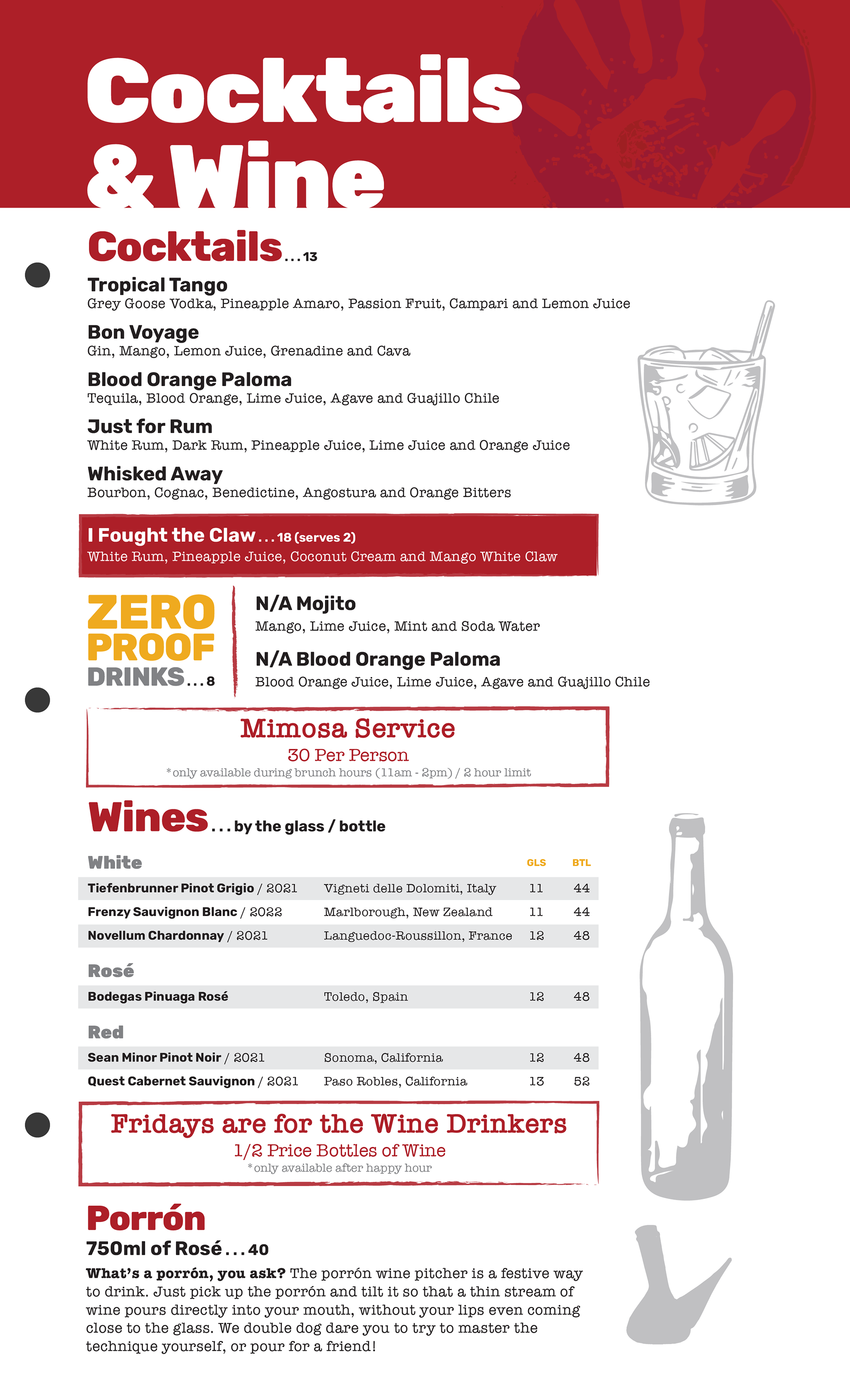 Cocktails & Wine