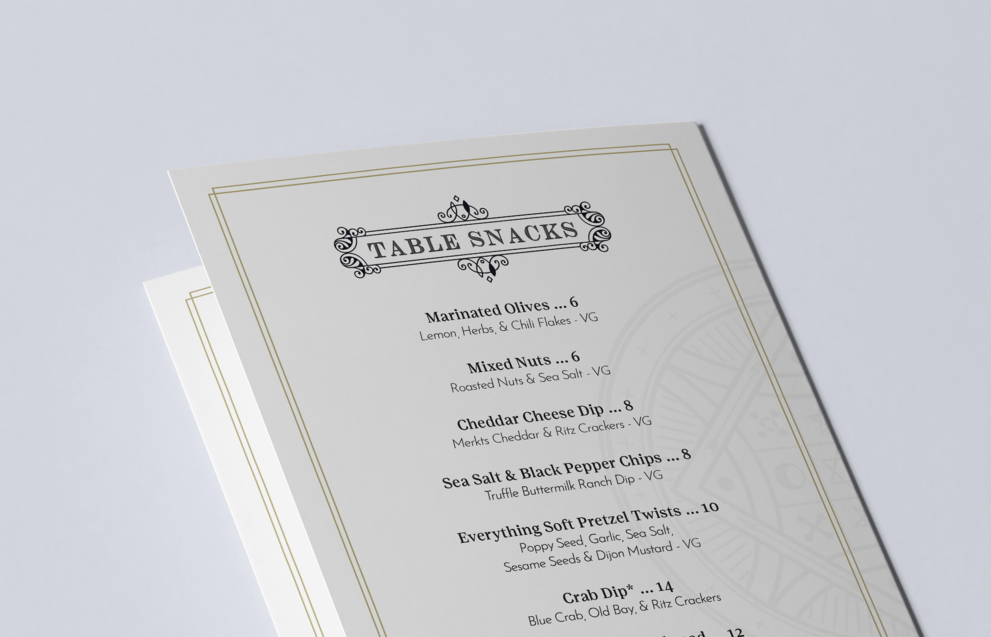 Menu Mockup