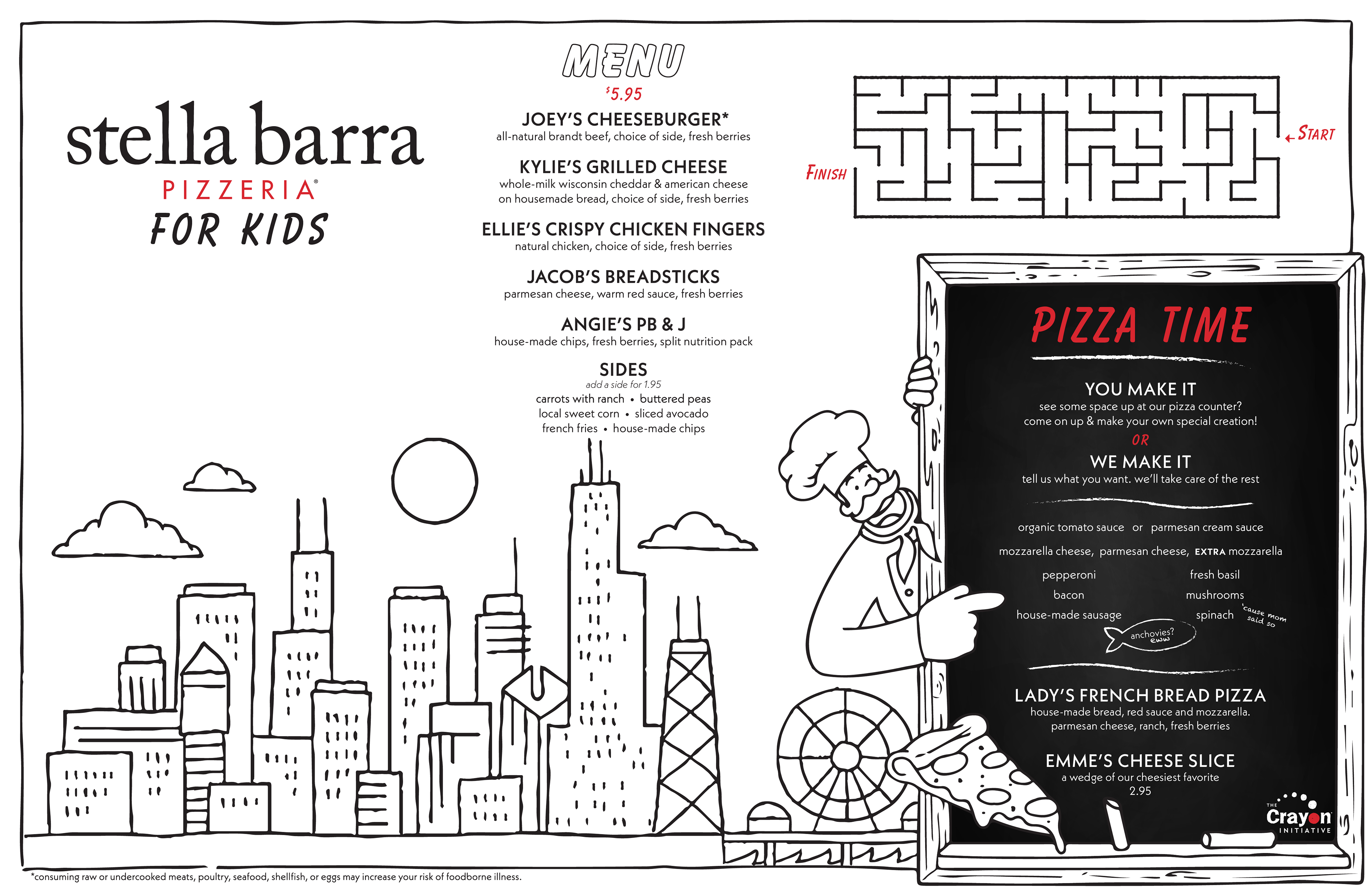 Chicago Kid's Menu (old branding)