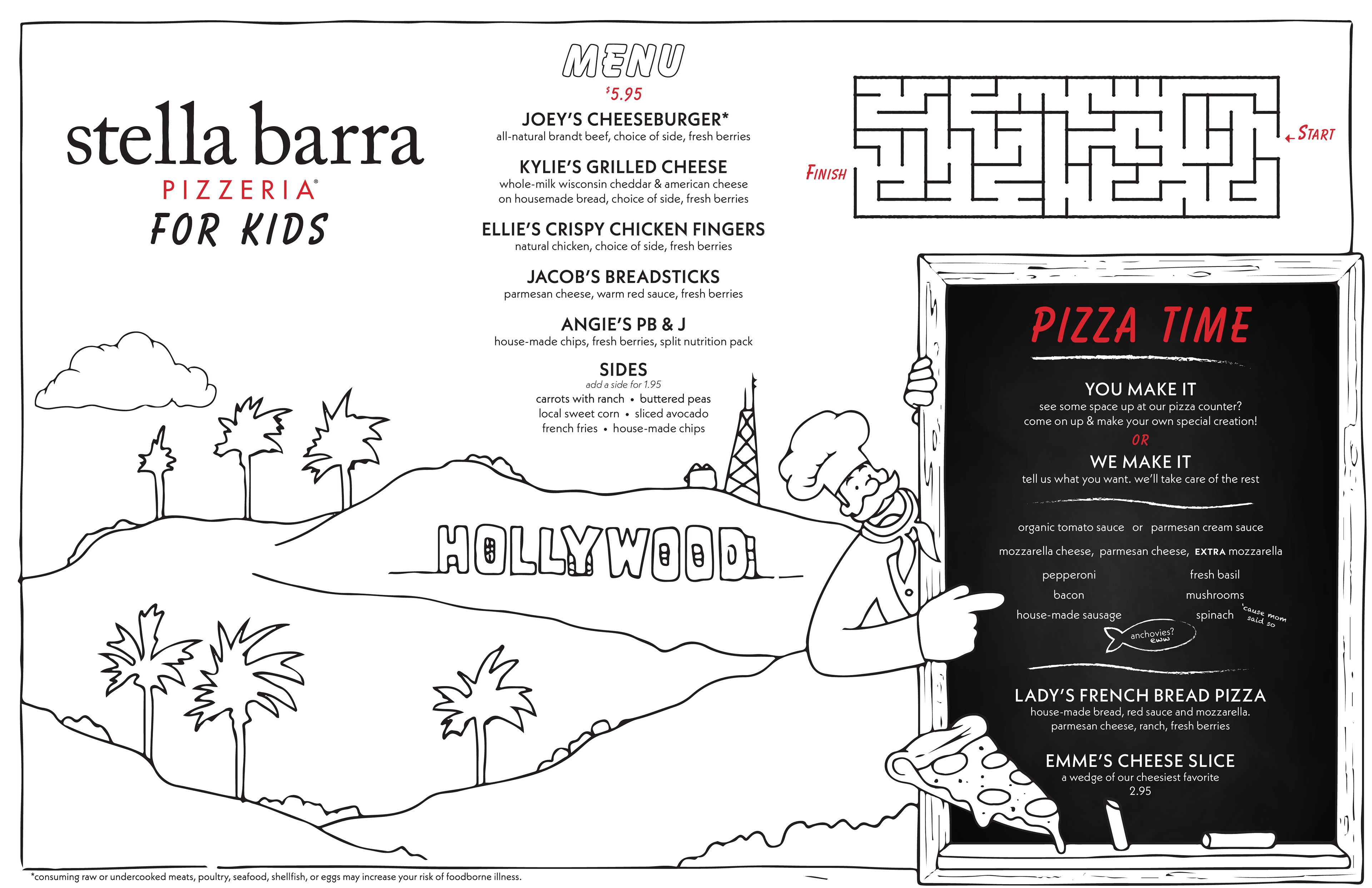 Hollywood Kid's Menu (old branding)