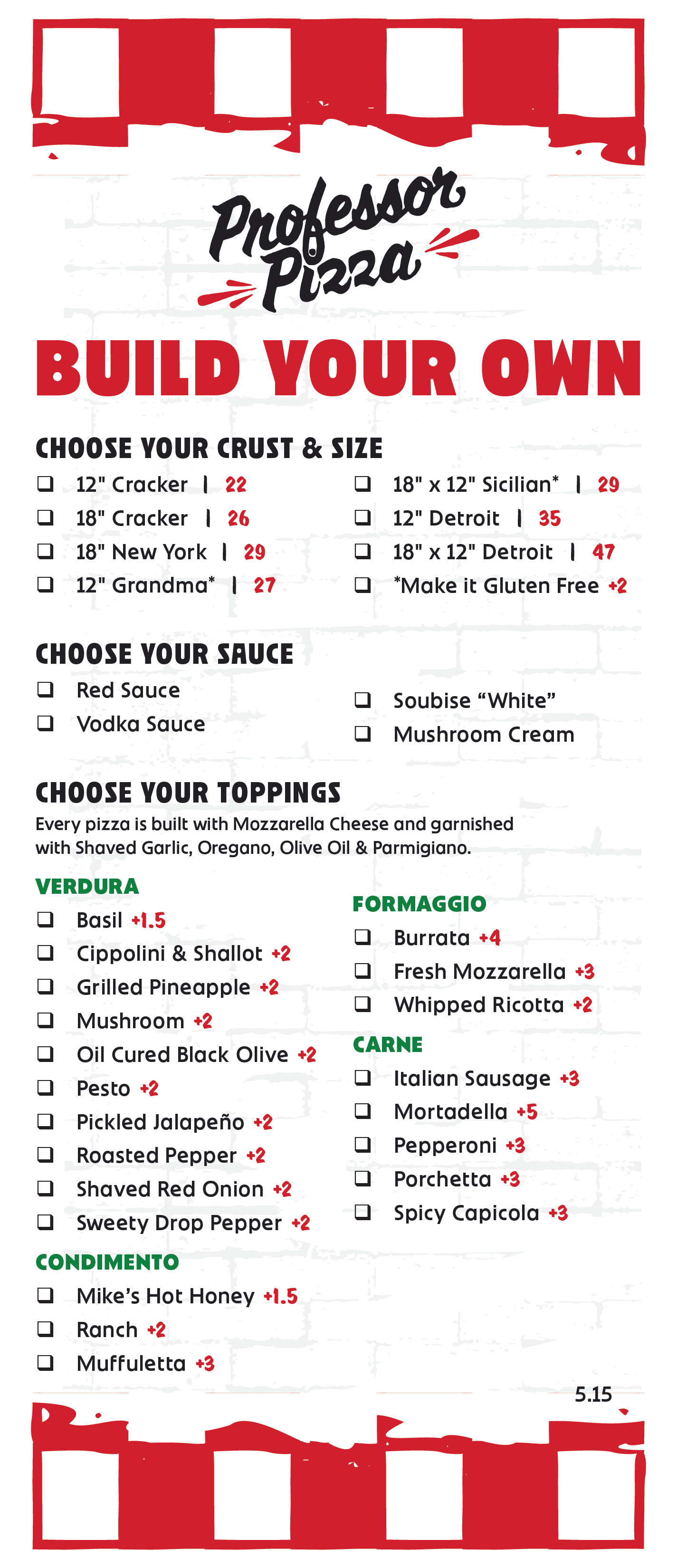 Build Your Own Pizza