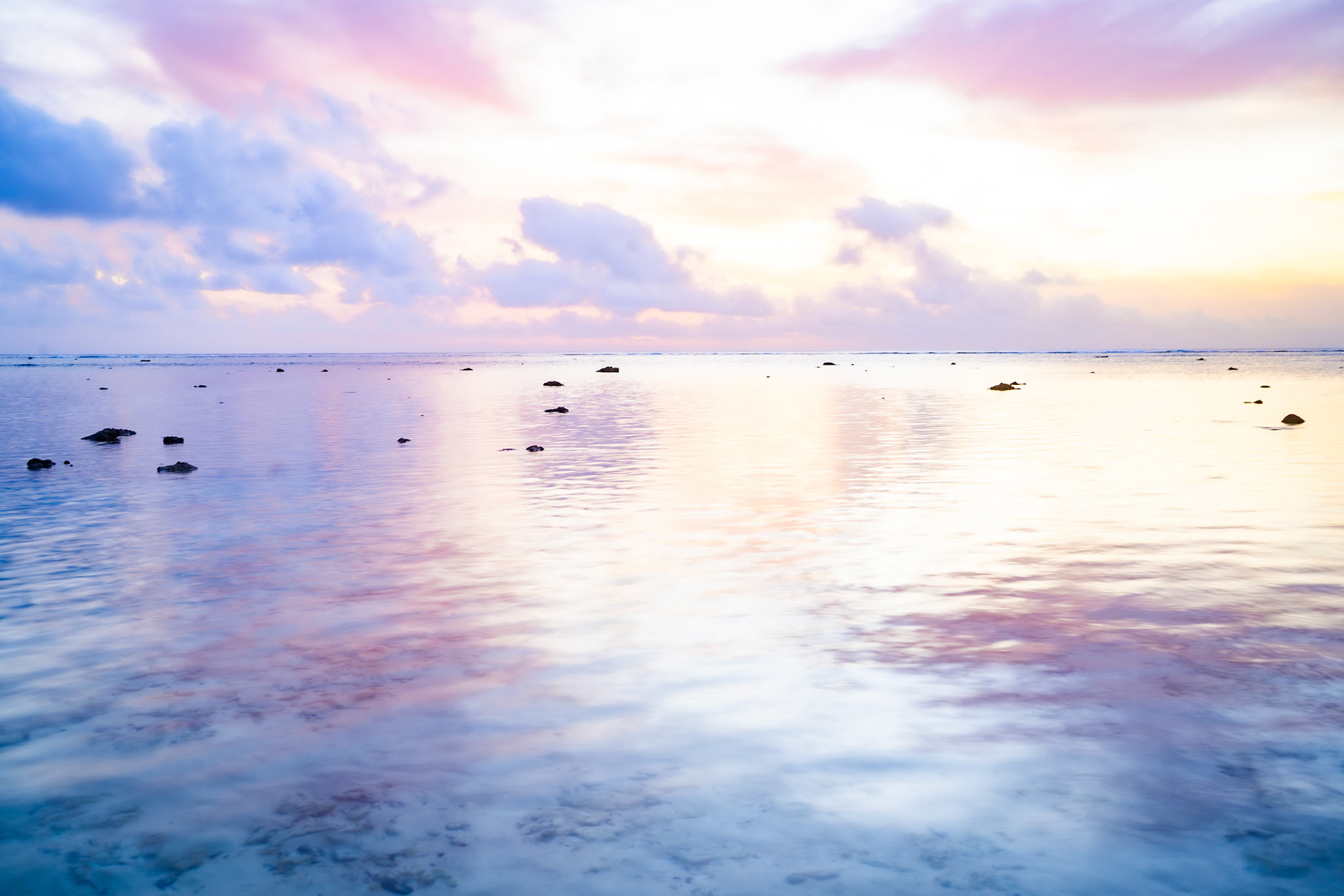 Pastel sunsets, Nikau, Rarotonga
