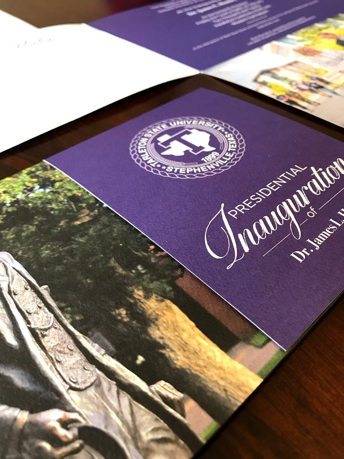 Inauguration invitation for Tarleton's 16th President.