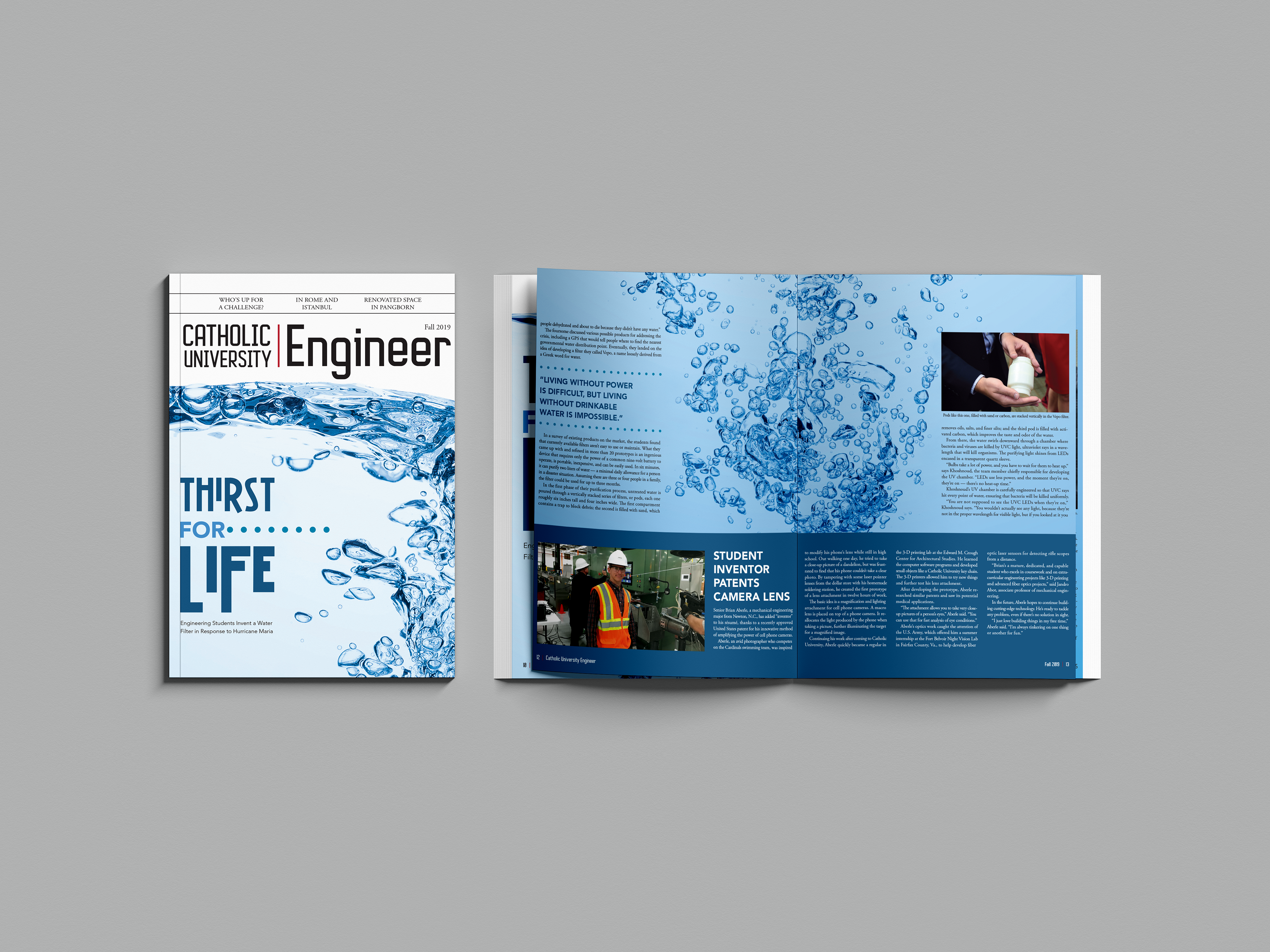 Fall 2019 Thirst for Life Feature Design, Spread 2