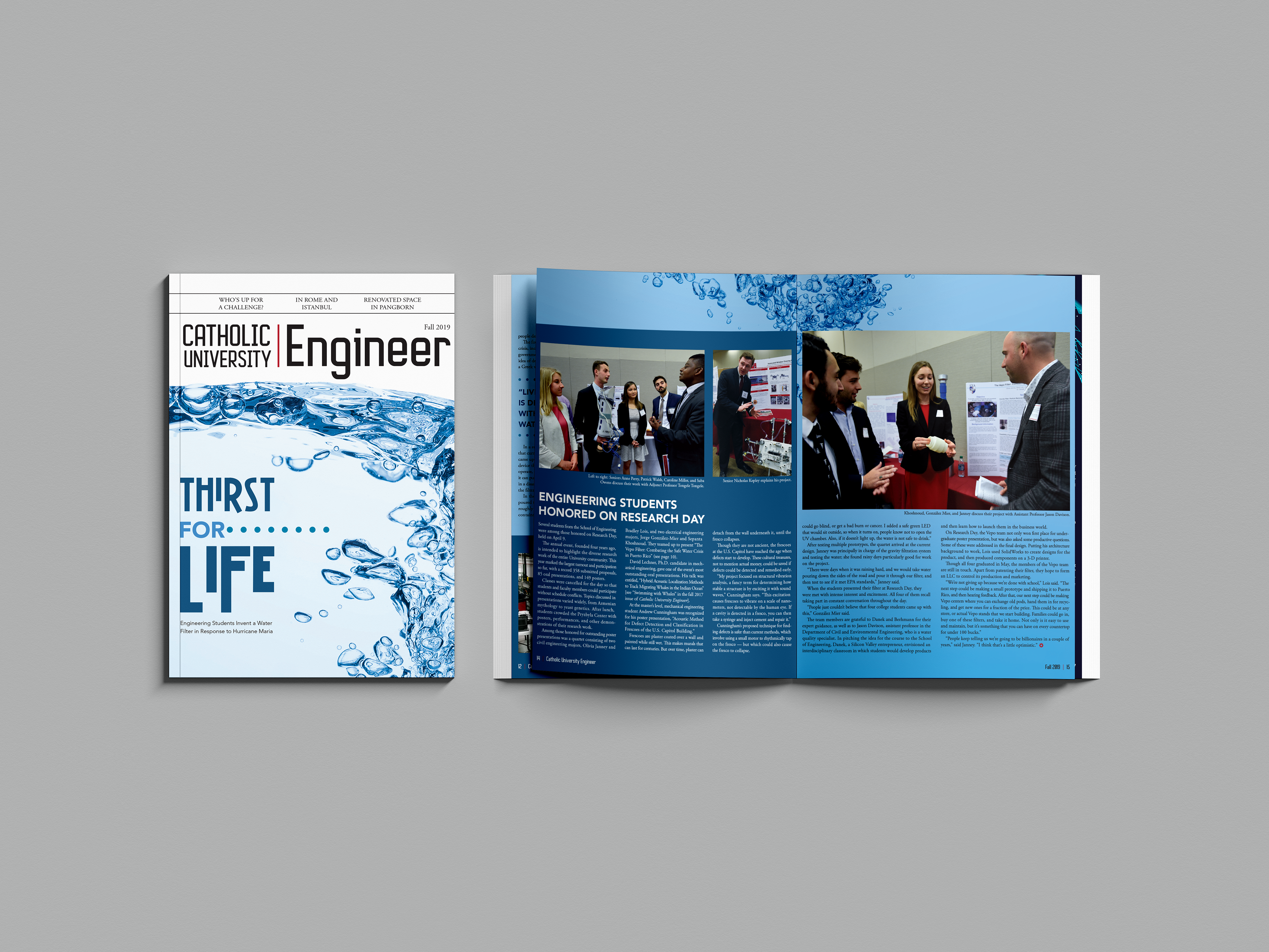 Fall 2019 Thirst for Life Feature Design, Spread 3