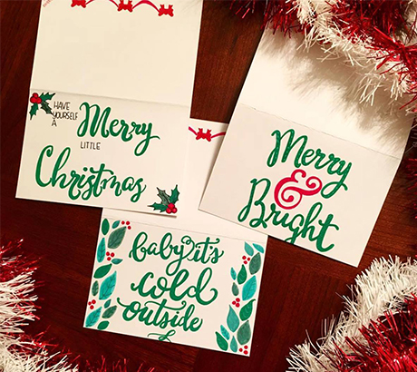 Hand-Made Holiday Cards, 2017.