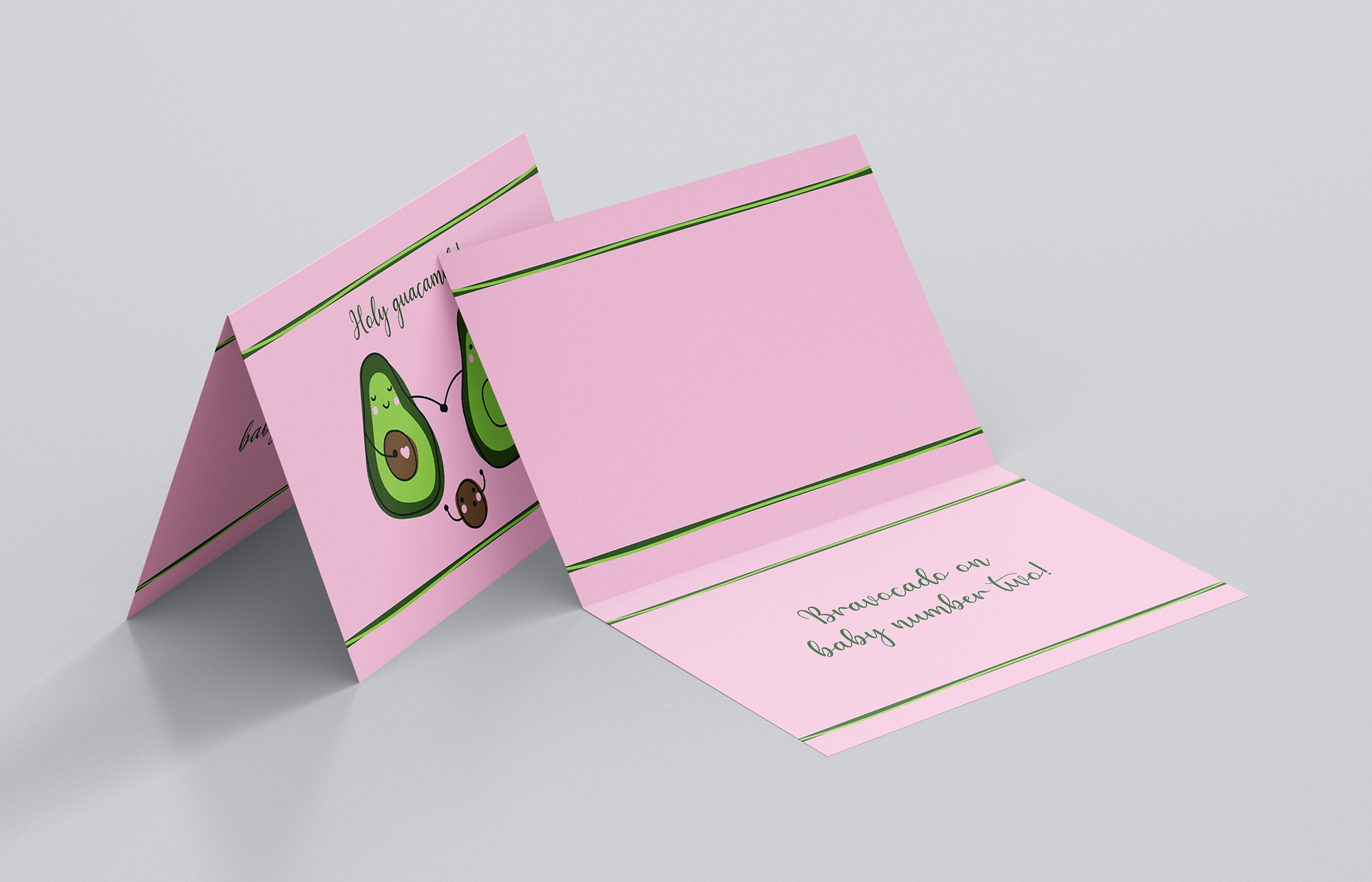 Baby Shower Card Front Cover + Inside, 2021.