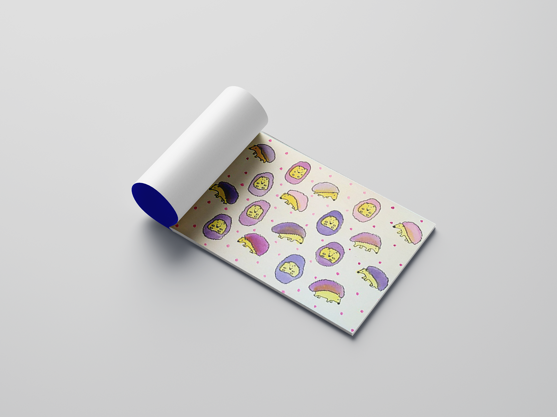 Hedgehog Pattern Sketchbook Illustration