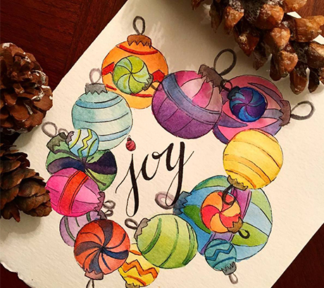 Hand-Made Holiday Card, 2017.